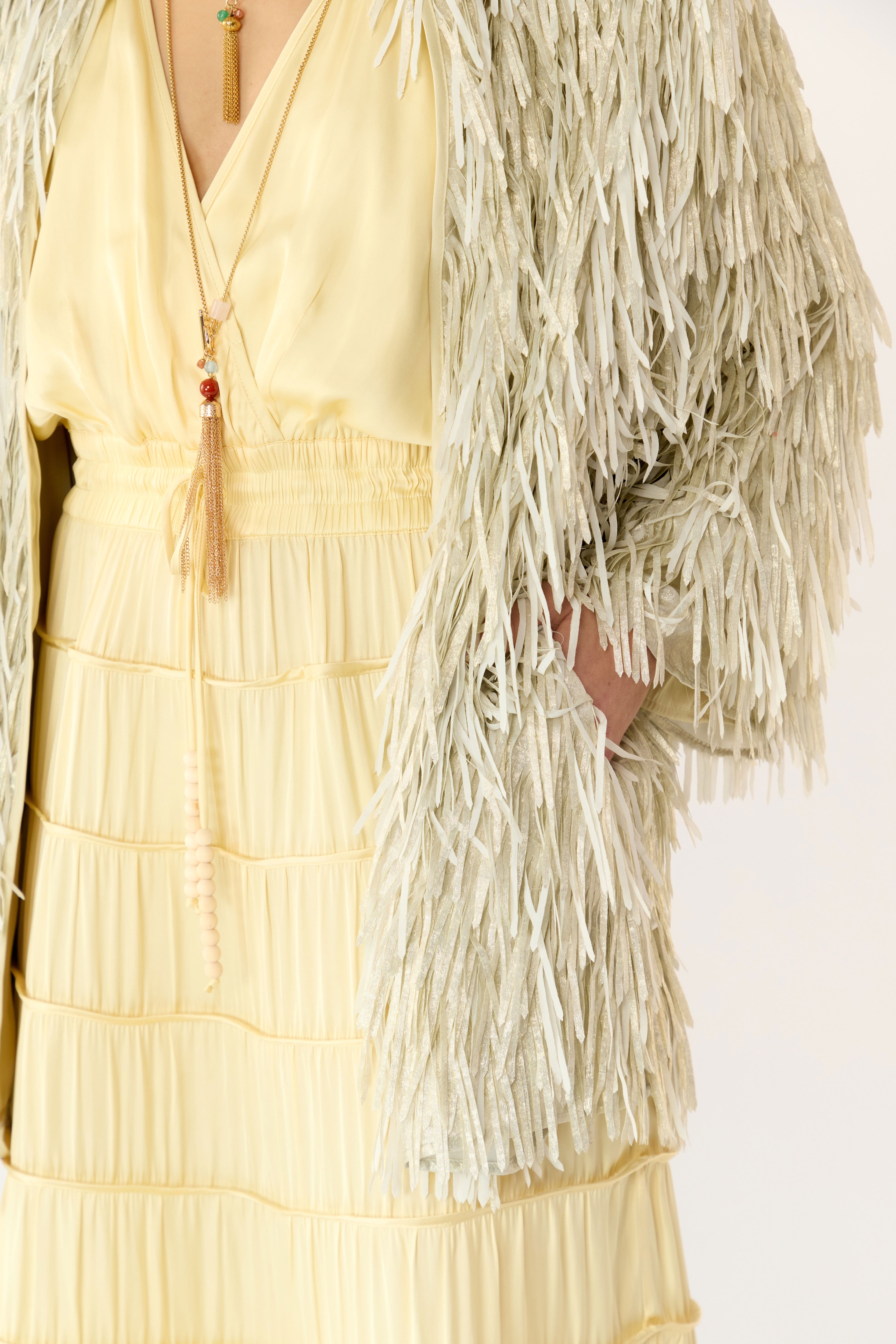 Anna Mae Metallic Tassel Jacket