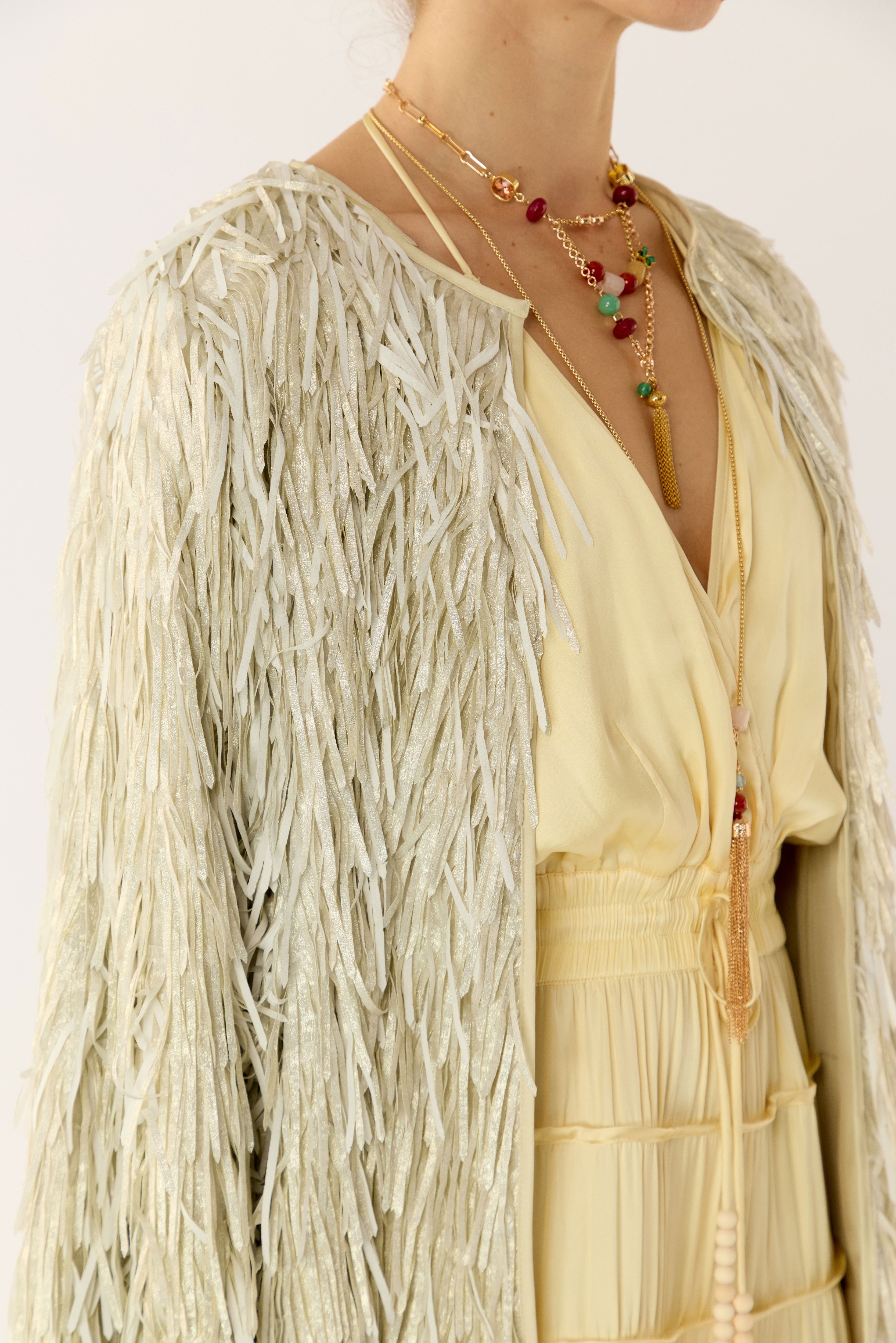Anna Mae Metallic Tassel Jacket
