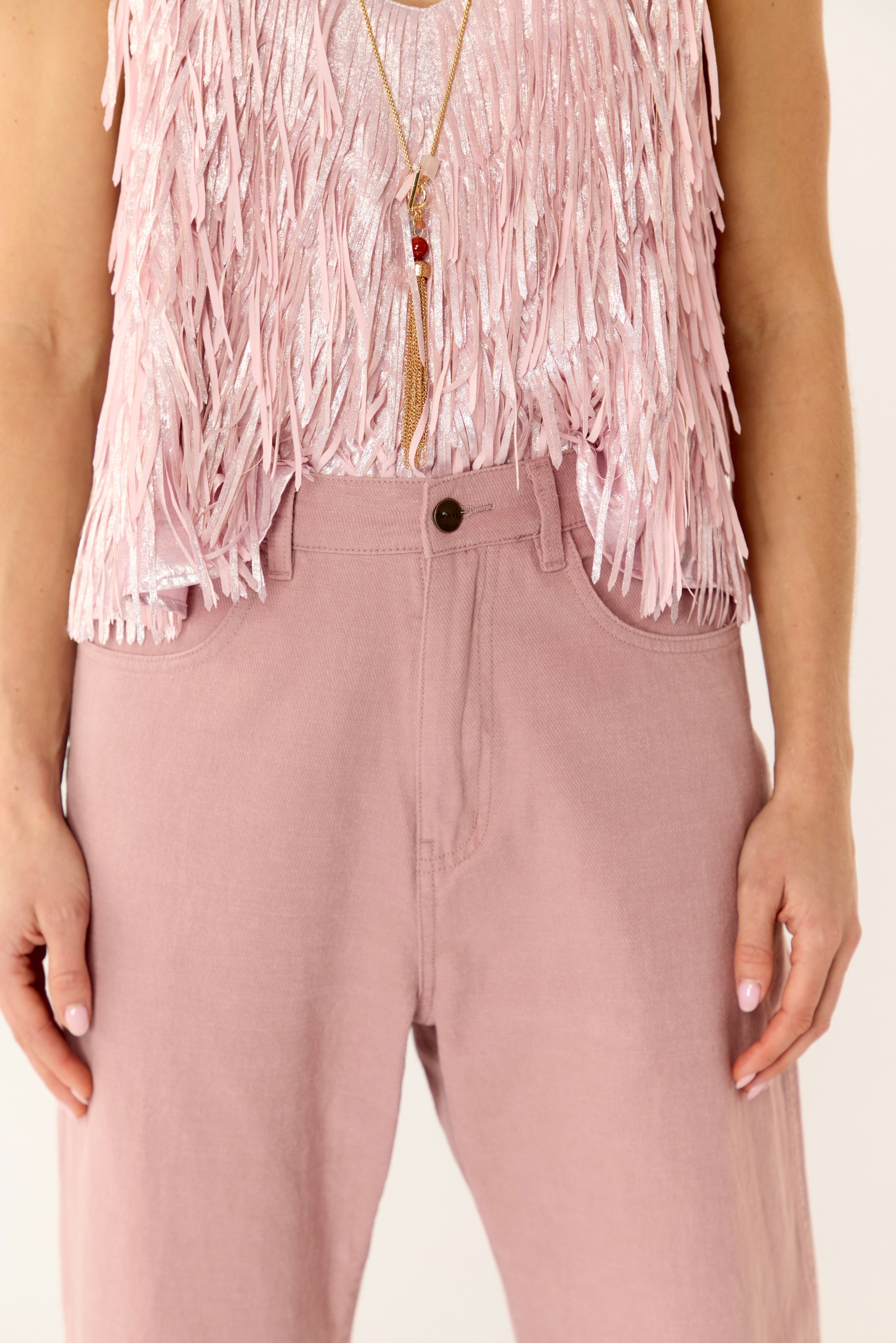 Anna Mae Metallic Tassel Cami