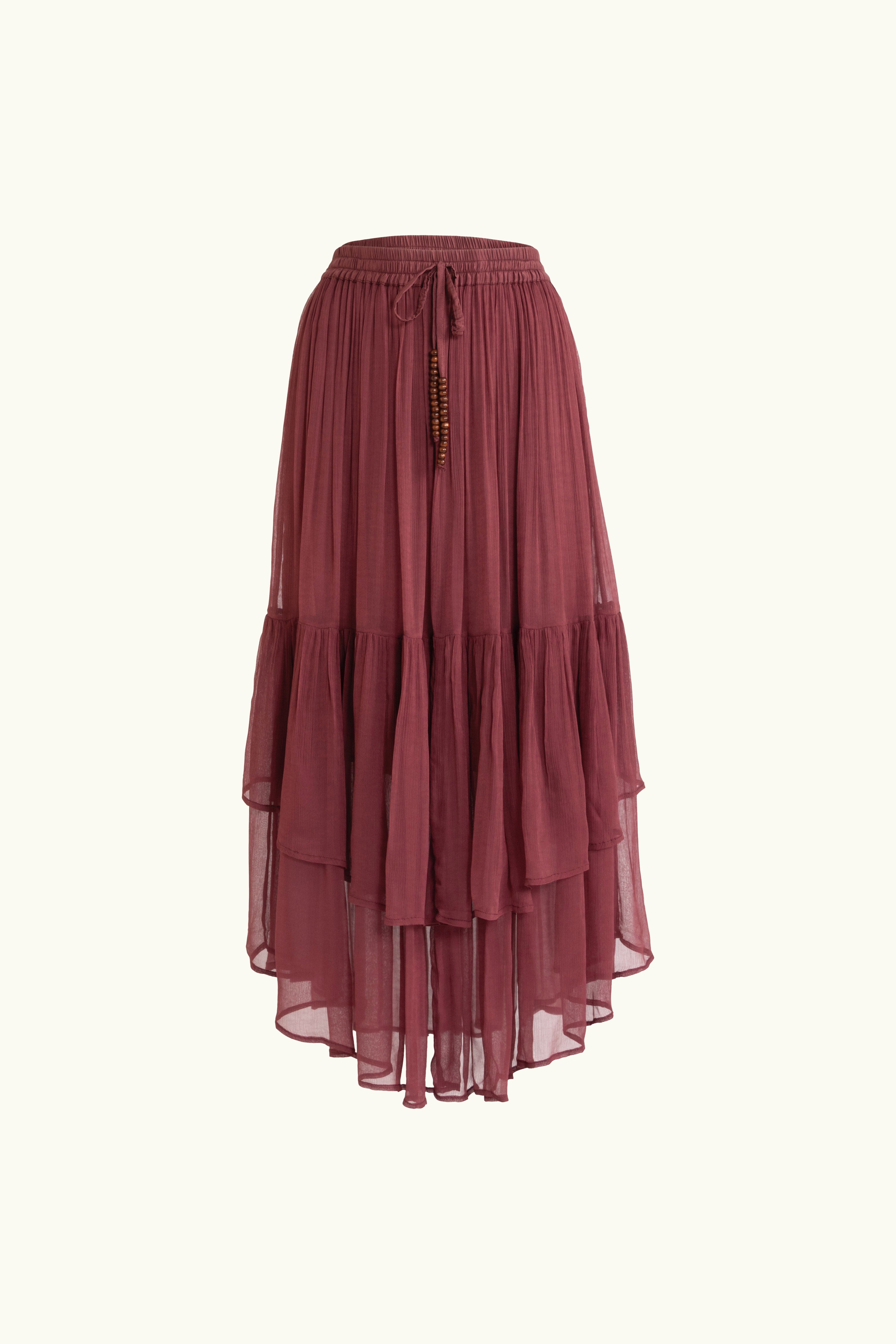 Lucinda Crinkle Chiffon Tiered Skirt
