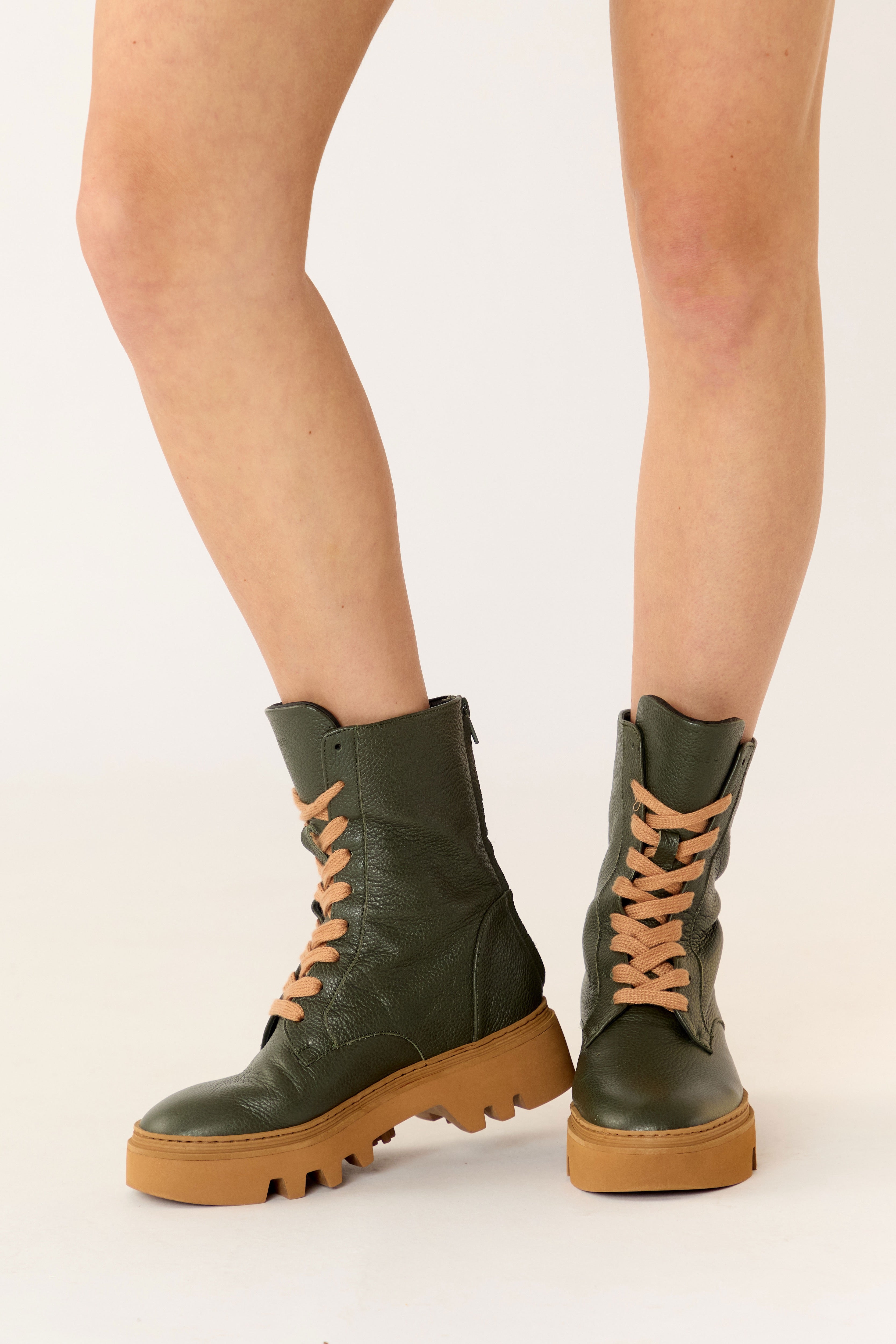 Fallon Leather Combat Boot