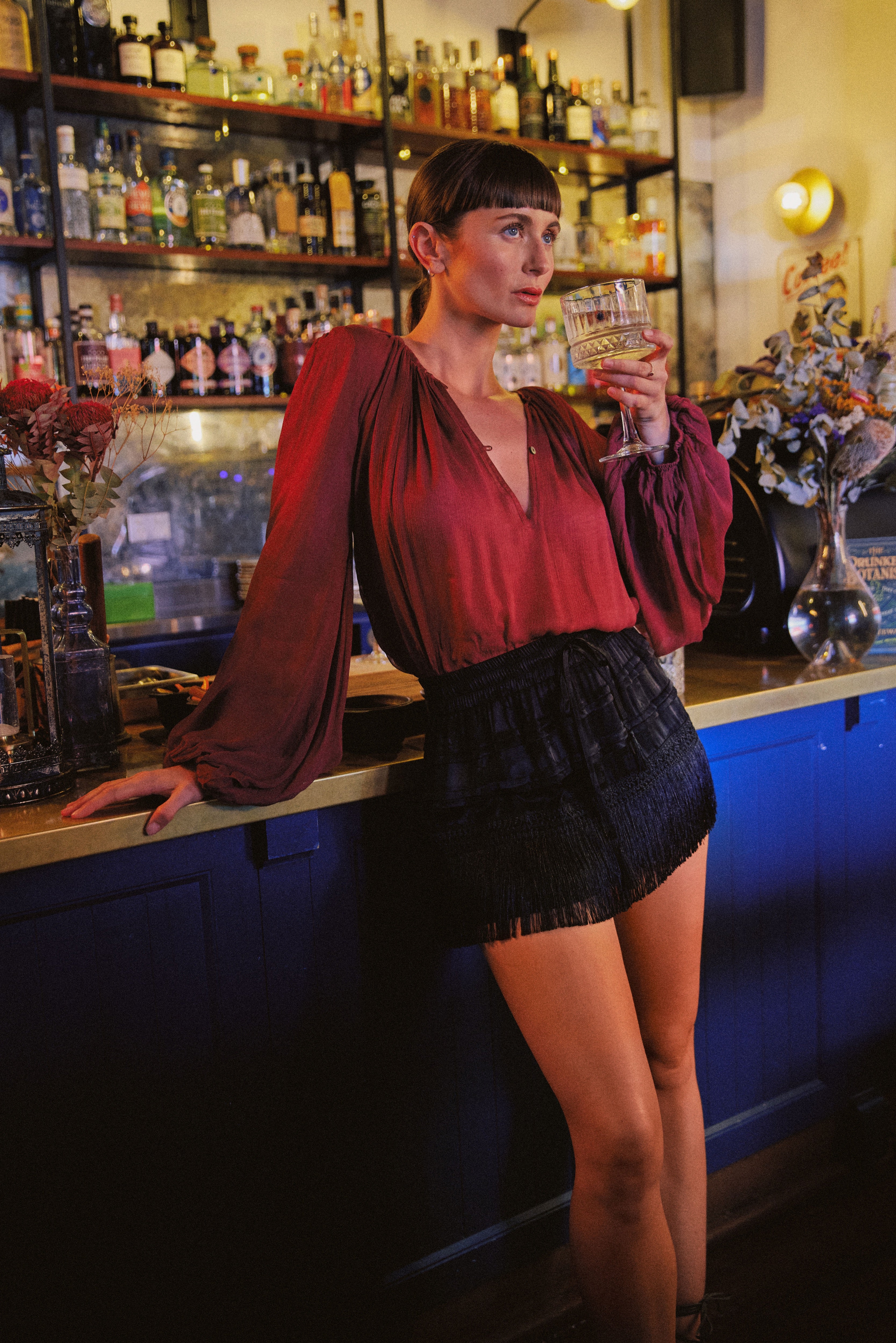 Crinkle Chiffon Top