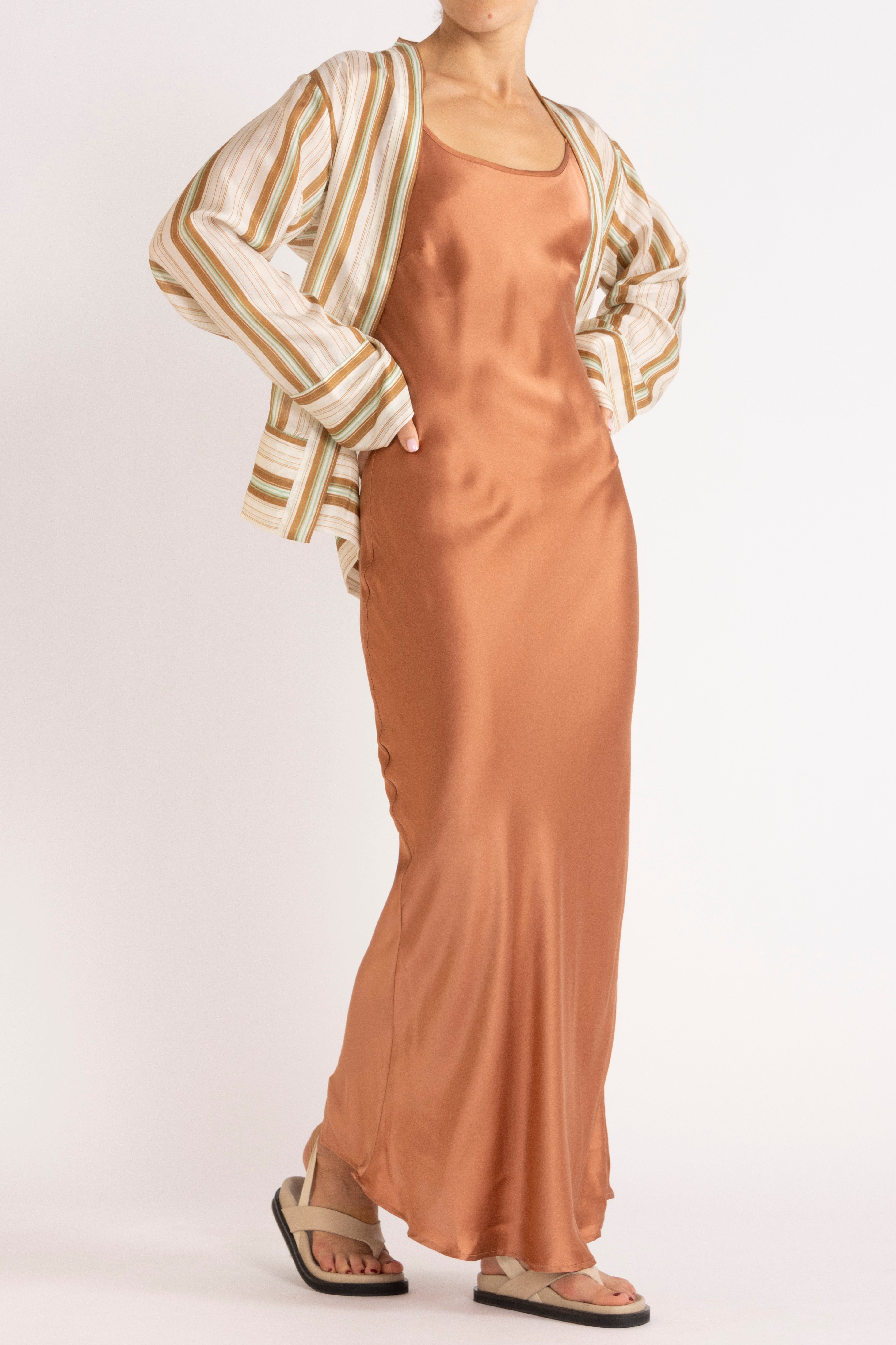 Essential Bias Washed Silk Maxi Slip