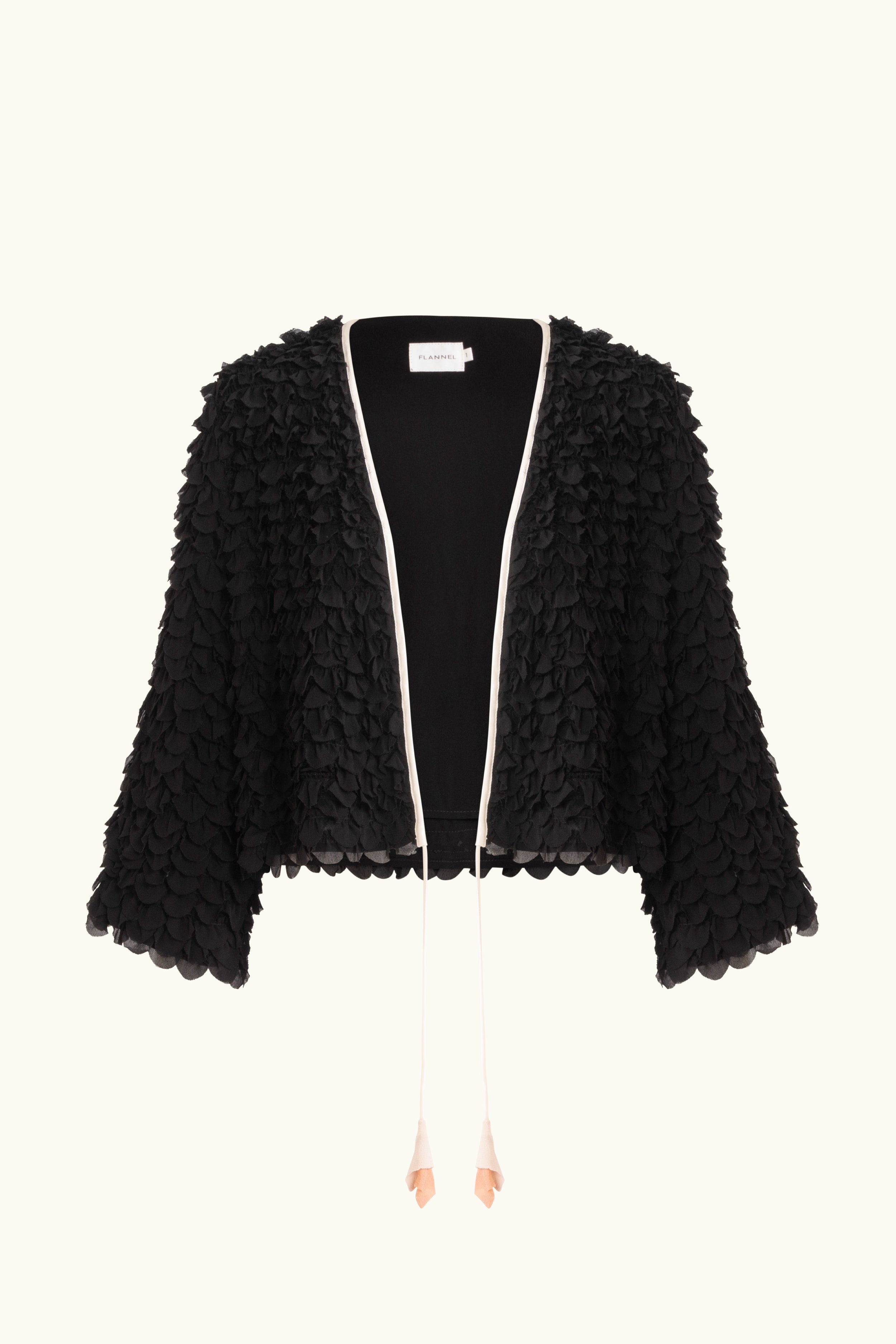 Addie Scalloped Chiffon Jacket