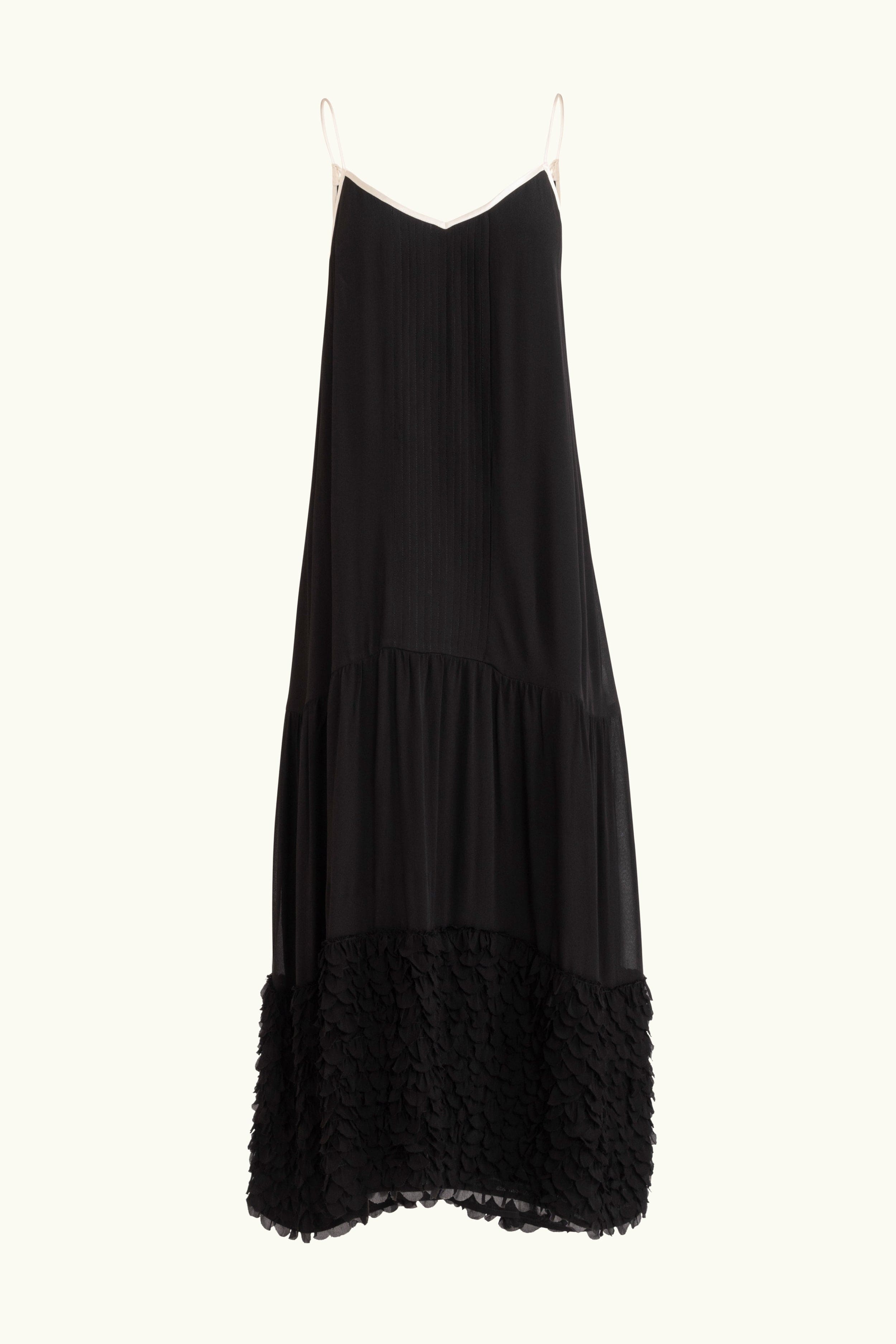 Addie Scalloped Chiffon Maxi Dress
