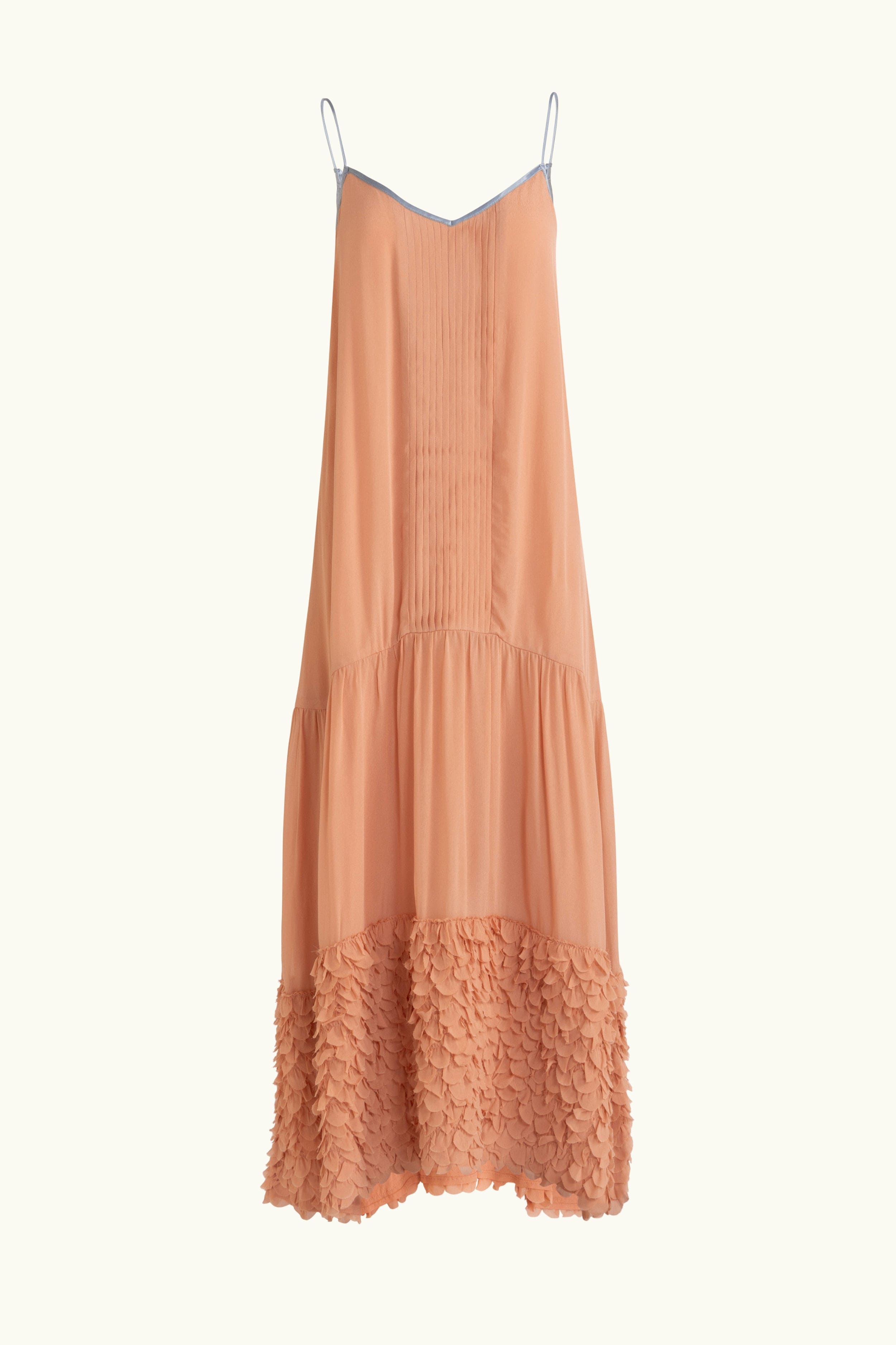 Addie Scalloped Chiffon Maxi Dress