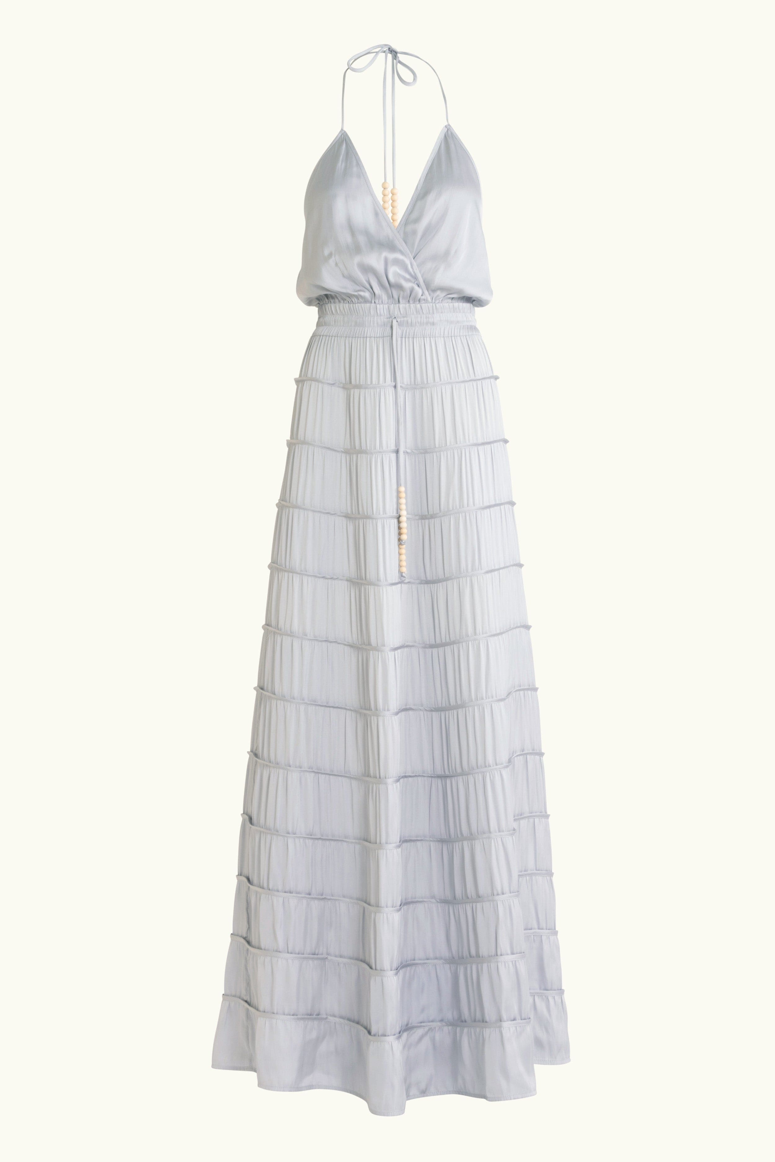 Alina Satin Halter Maxi Dress