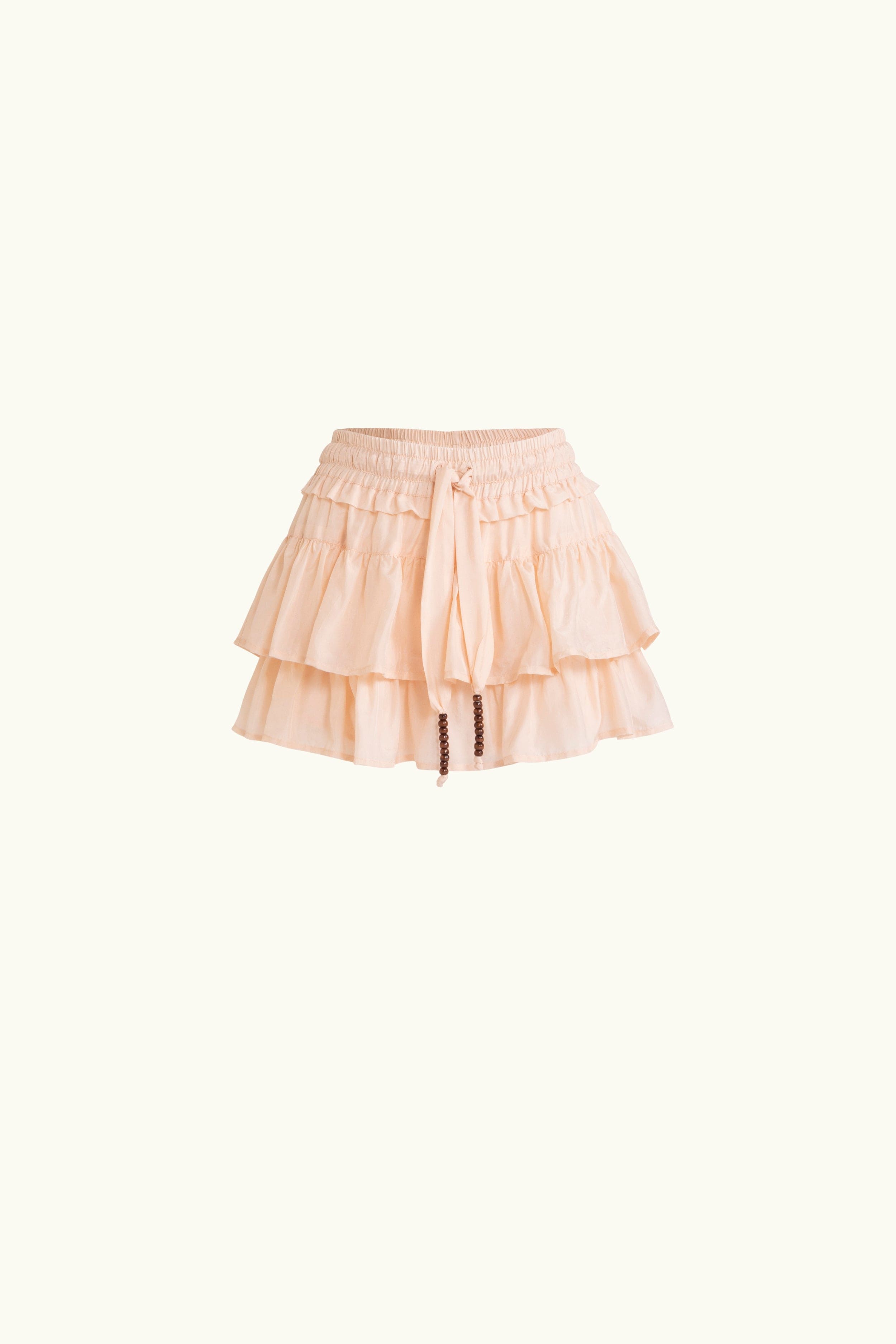 Amal Silk Habotai Frill Short