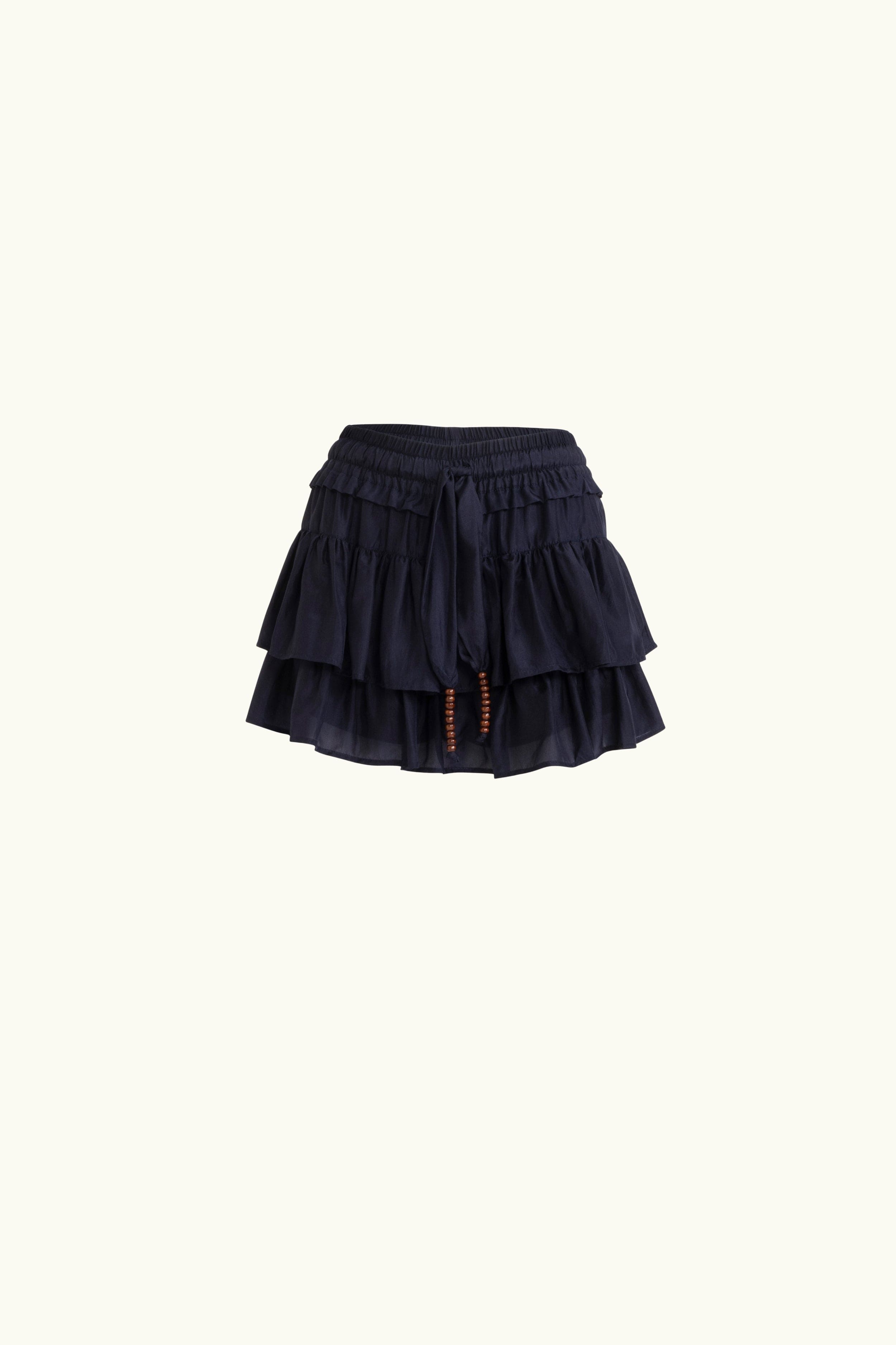 Amal Silk Habotai Frill Short
