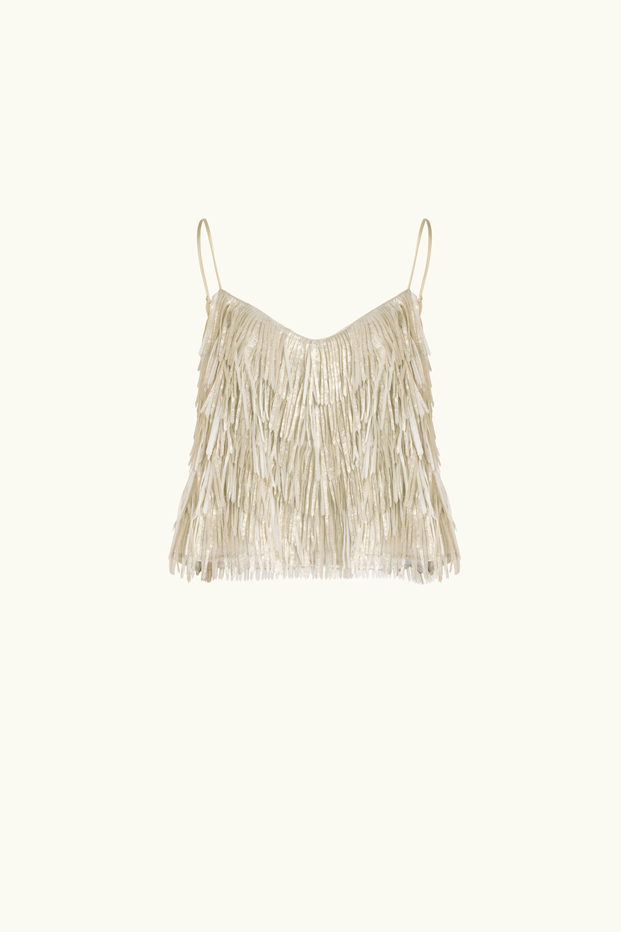 Anna Mae Metallic Tassel Cami