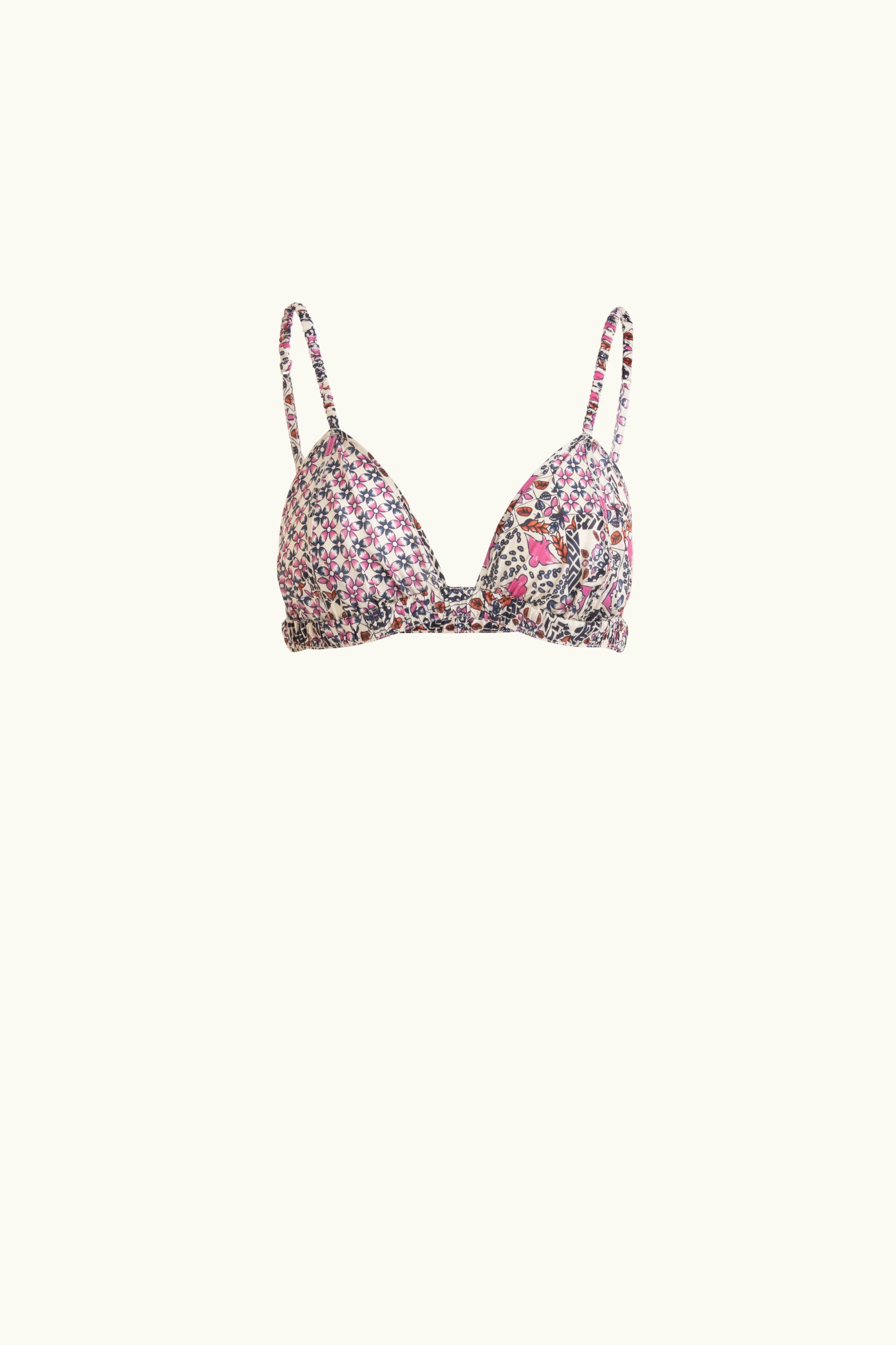 Essential Silk Habotai Bralette Equinox Print