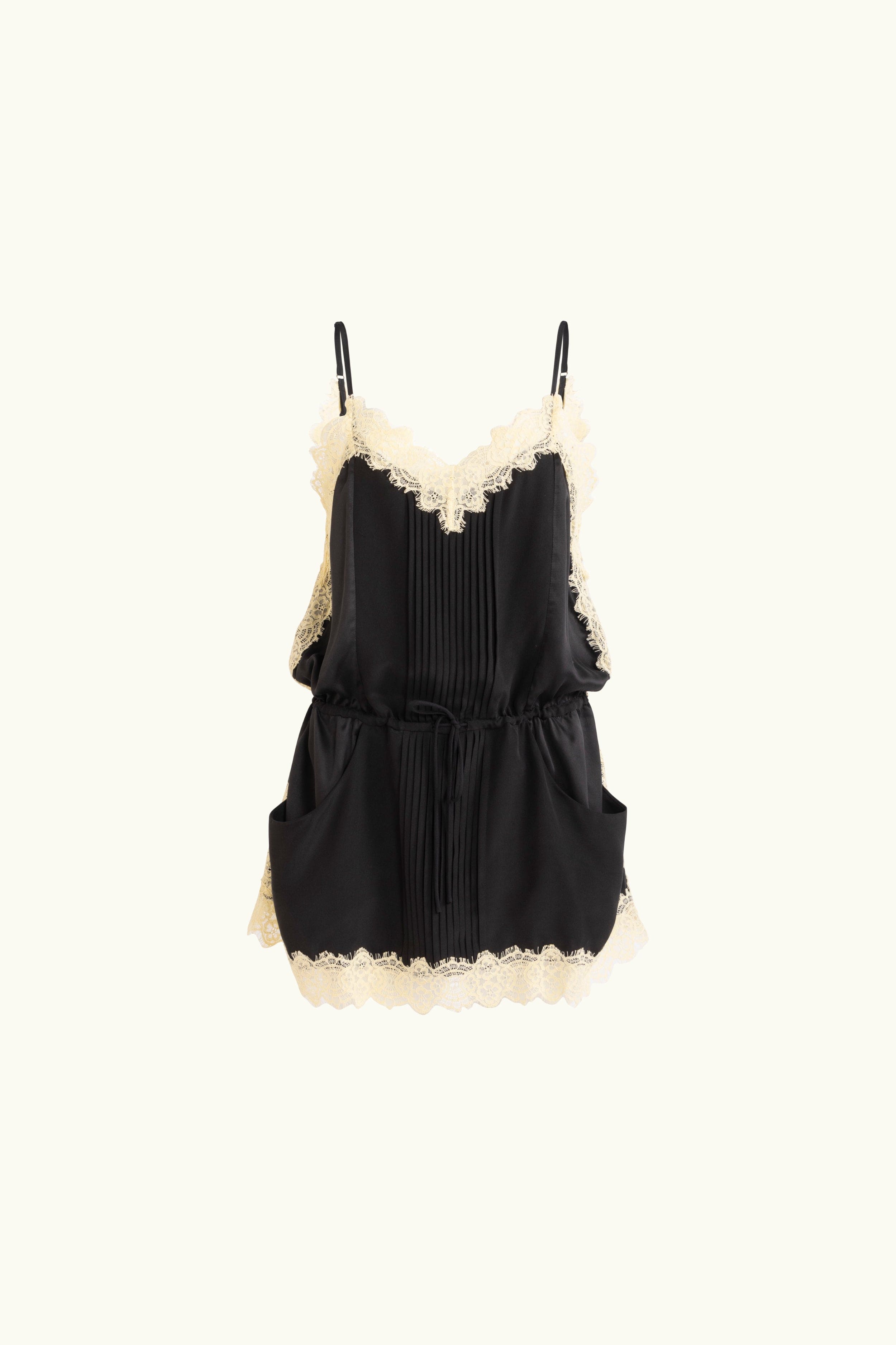 Brodie Silk & Lace Mini Cami Dress