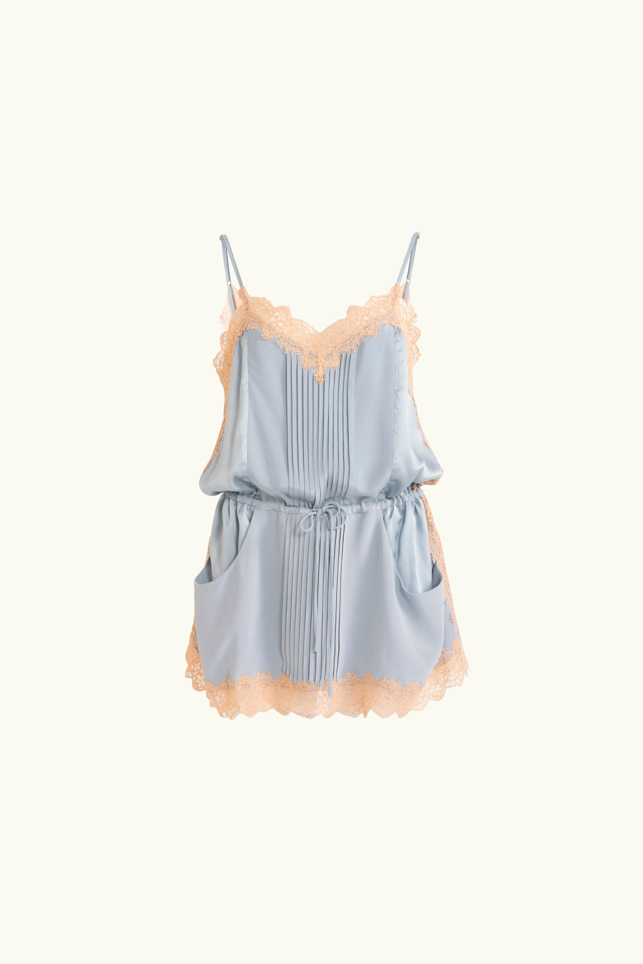 Brodie Silk & Lace Mini Cami Dress