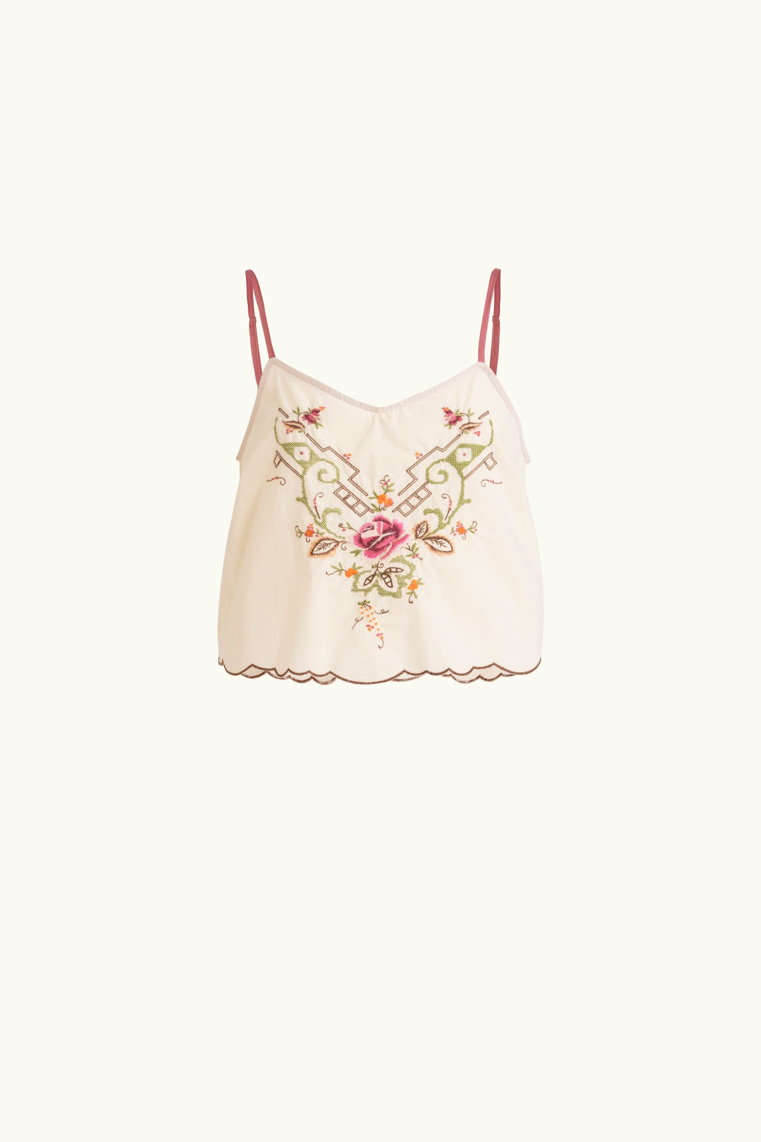 Esther Embroidered Cotton Cami