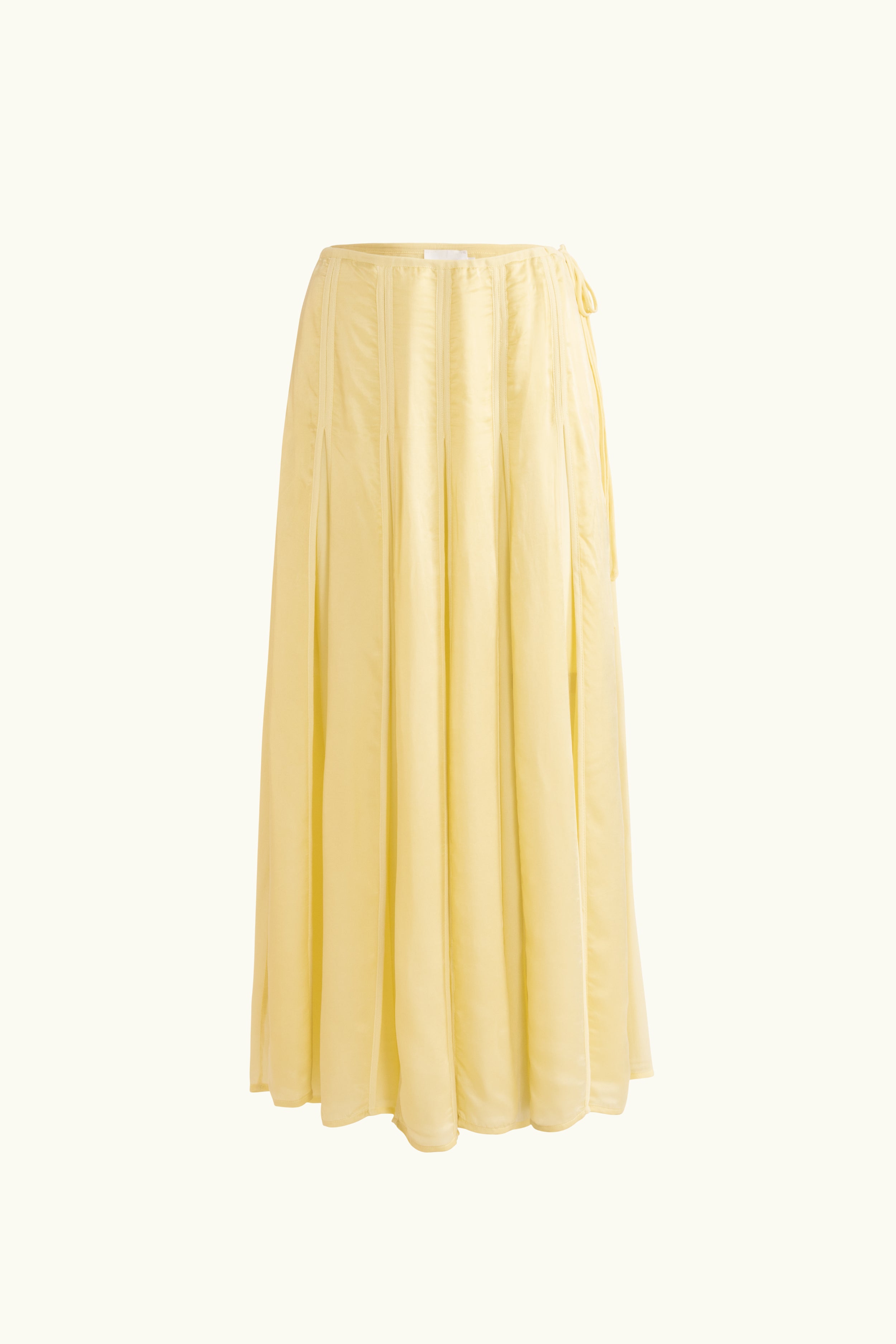 Evara Box Pleat Skirt Lemongrass
