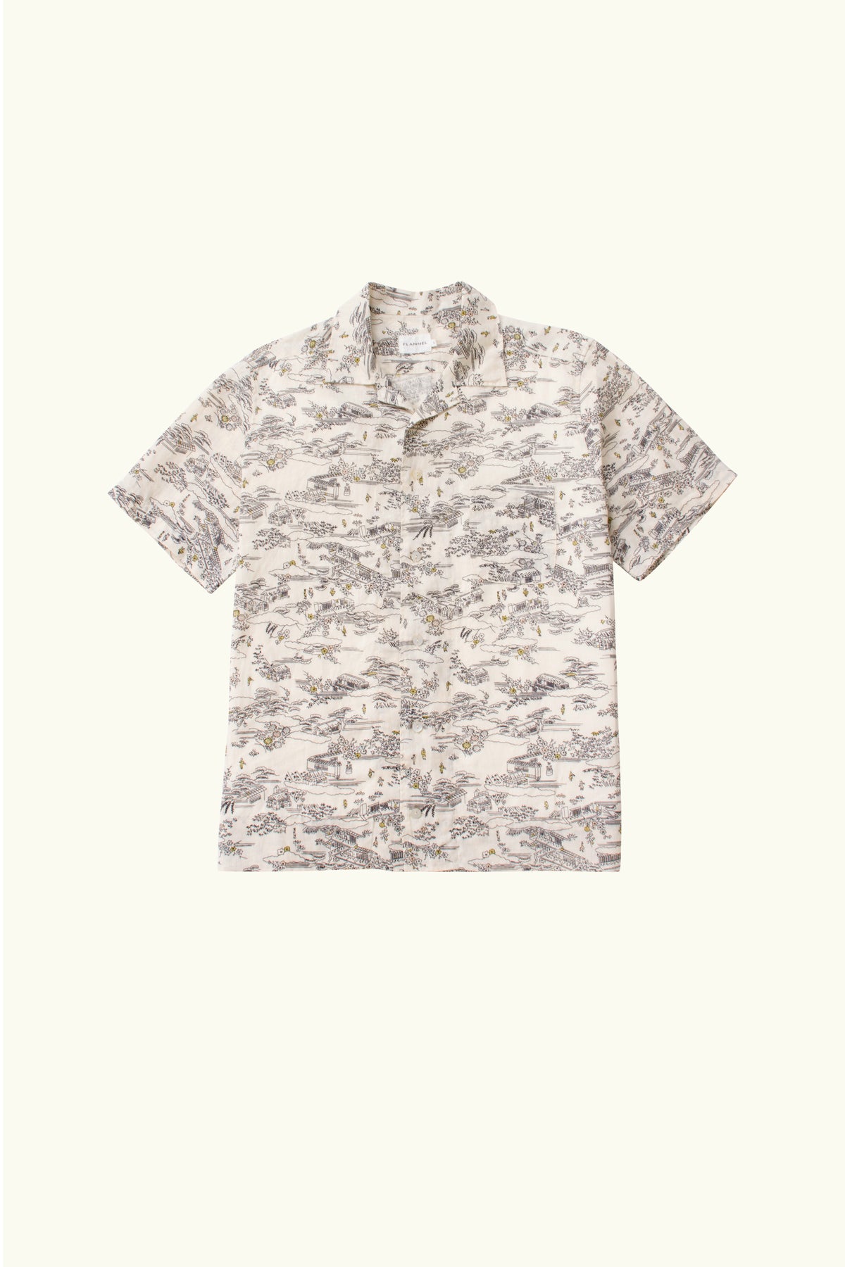 Earl Linen Print Short Sleeve Shirt