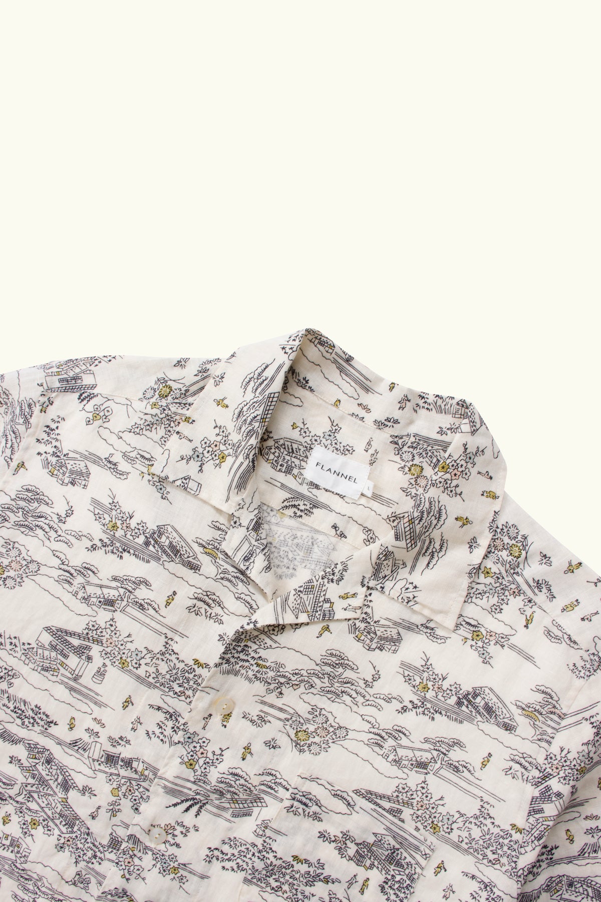 Earl Linen Print Short Sleeve Shirt