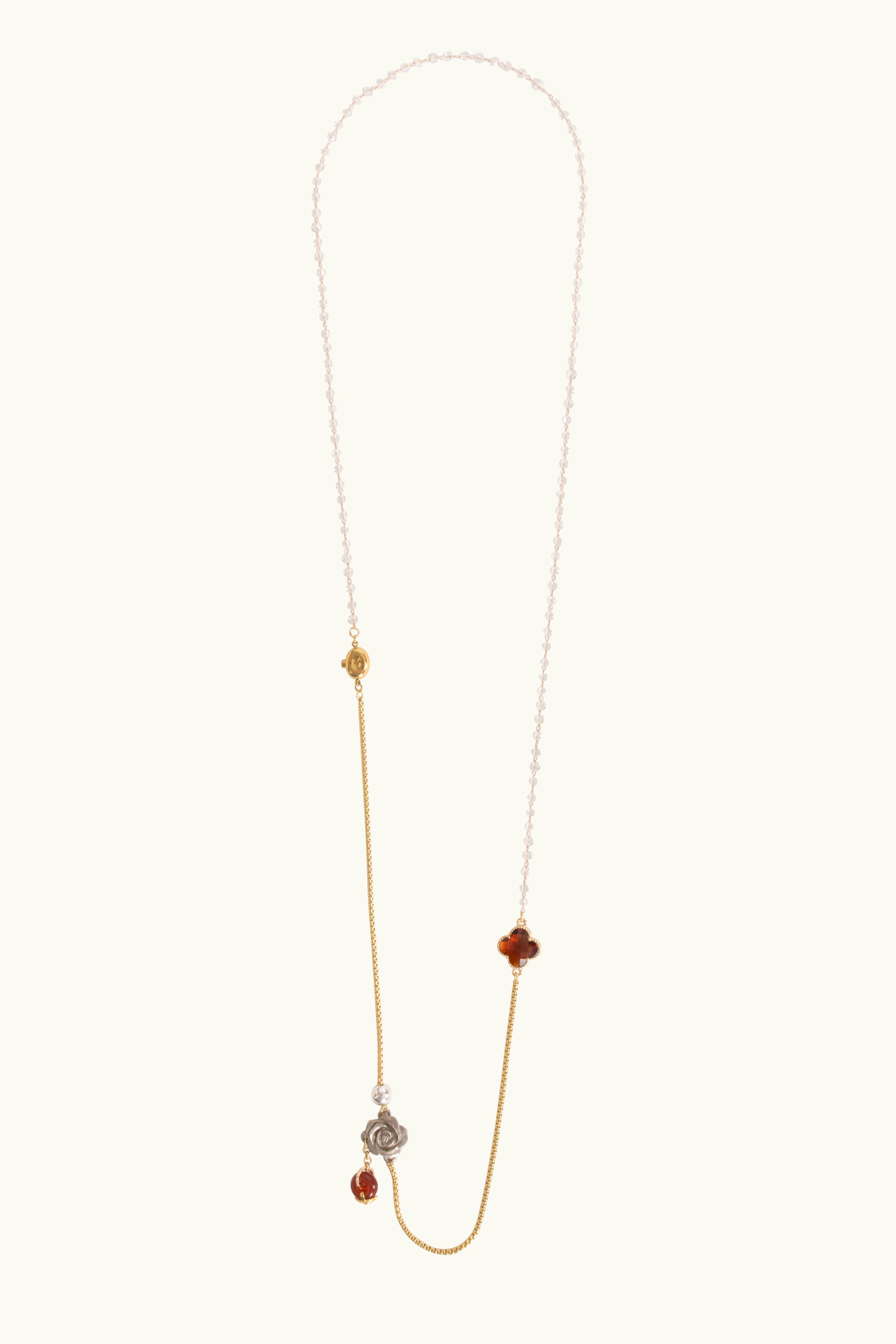 Gabbi Kelly Clover & Rose Long Necklace