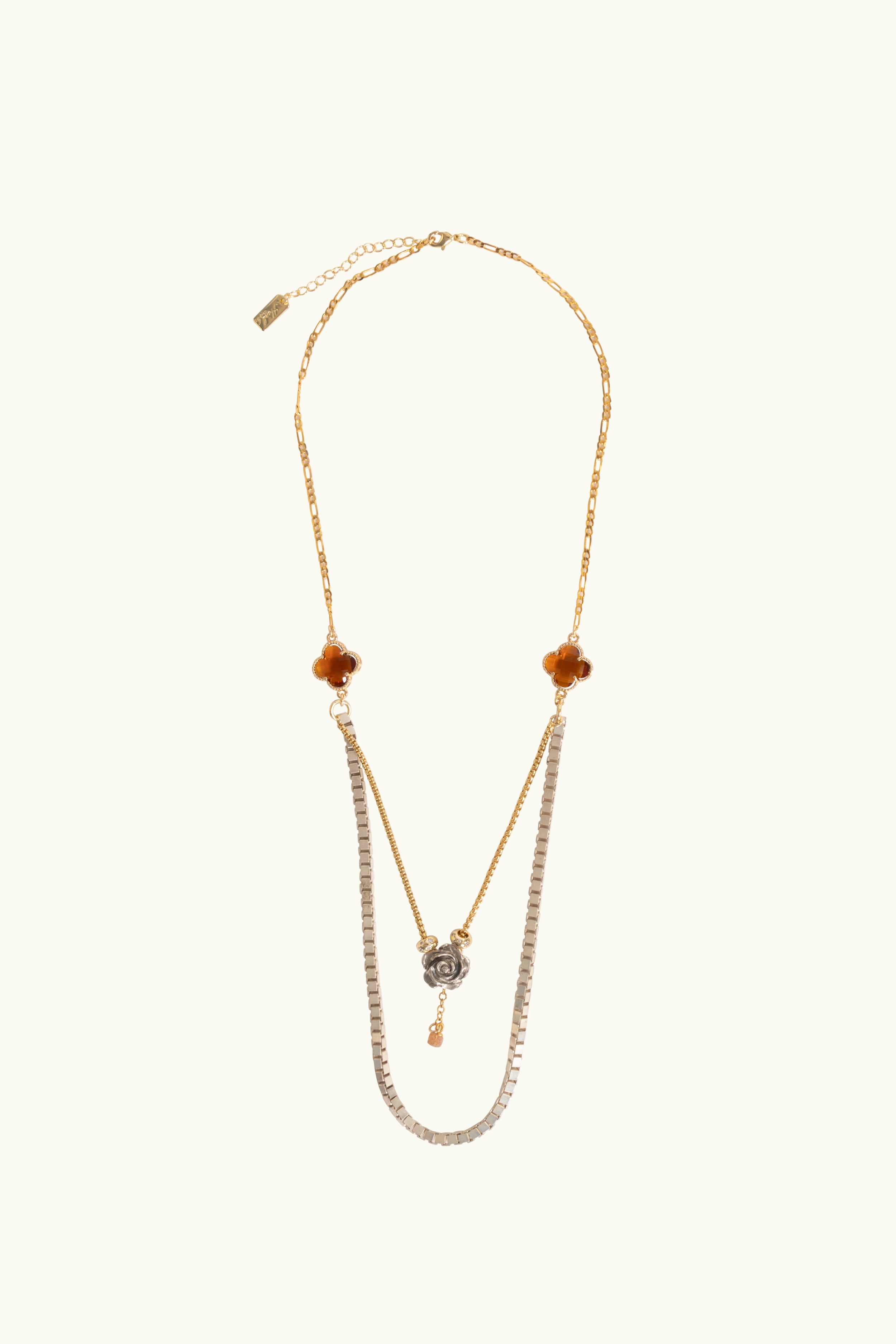 Gabbi Kelly Clover & Rose Layered necklace