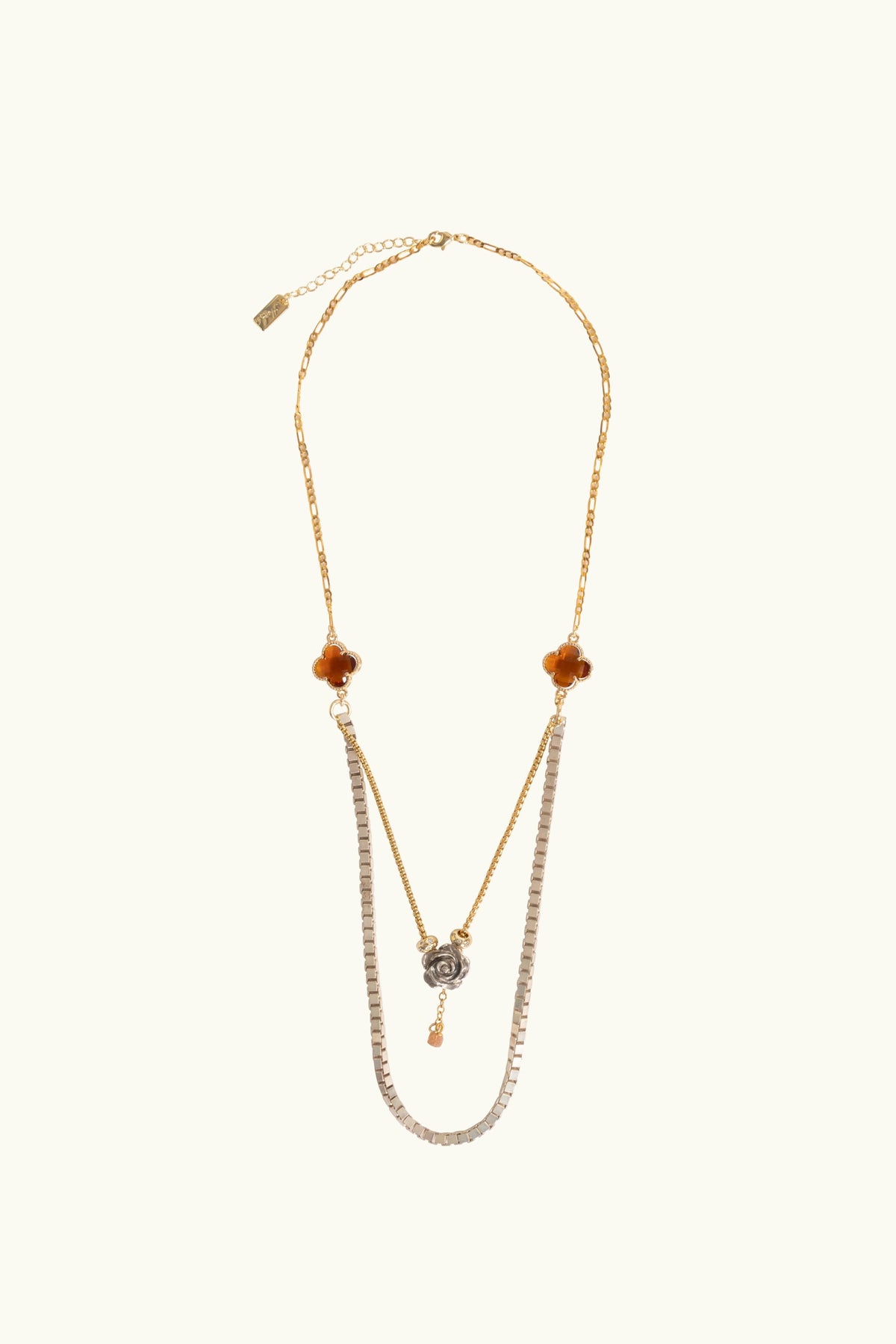 Gabbi Kelly Clover & Rose Layered necklace