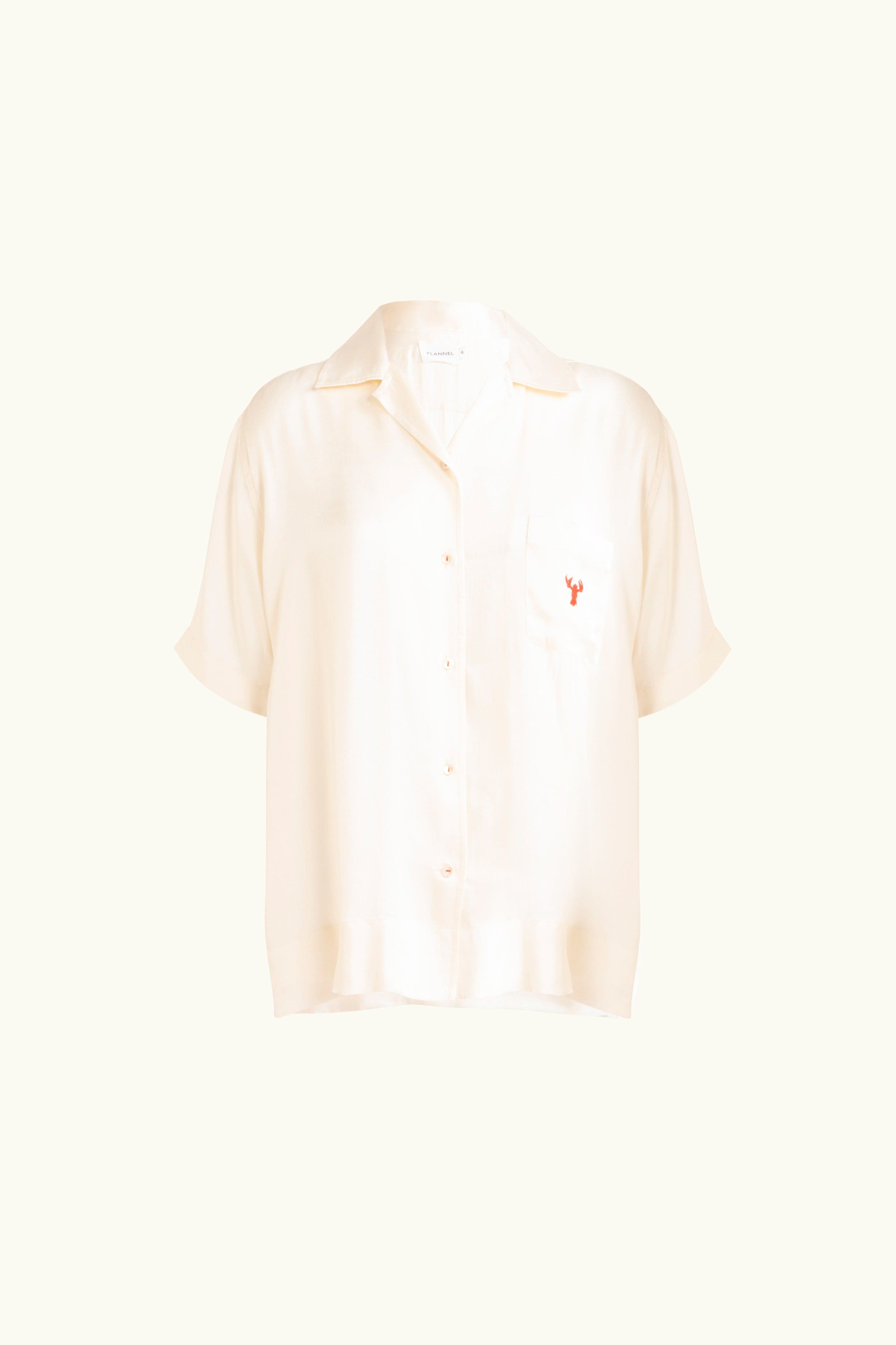 Gus Embroidered Satin Short Sleeve Shirt