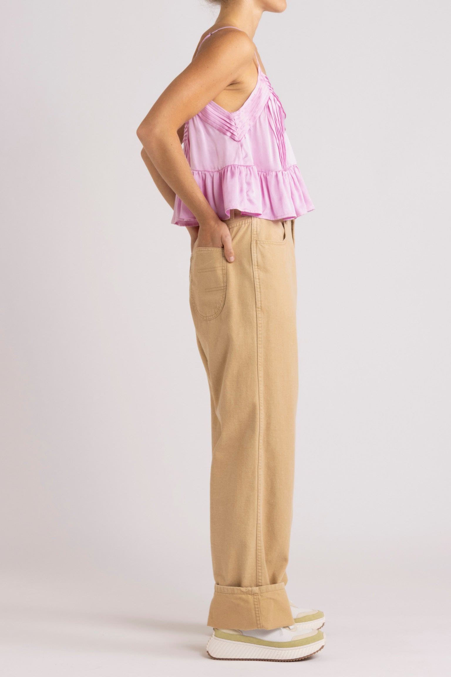 Dell Washed Silk Pleated Cami