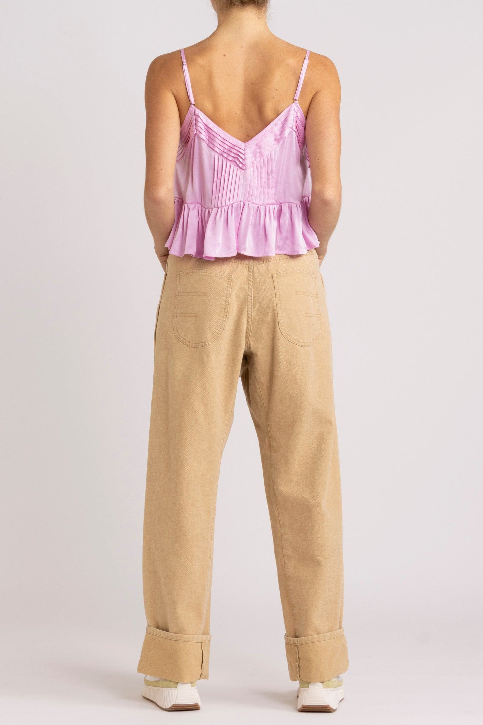 Dell Washed Silk Pleated Cami