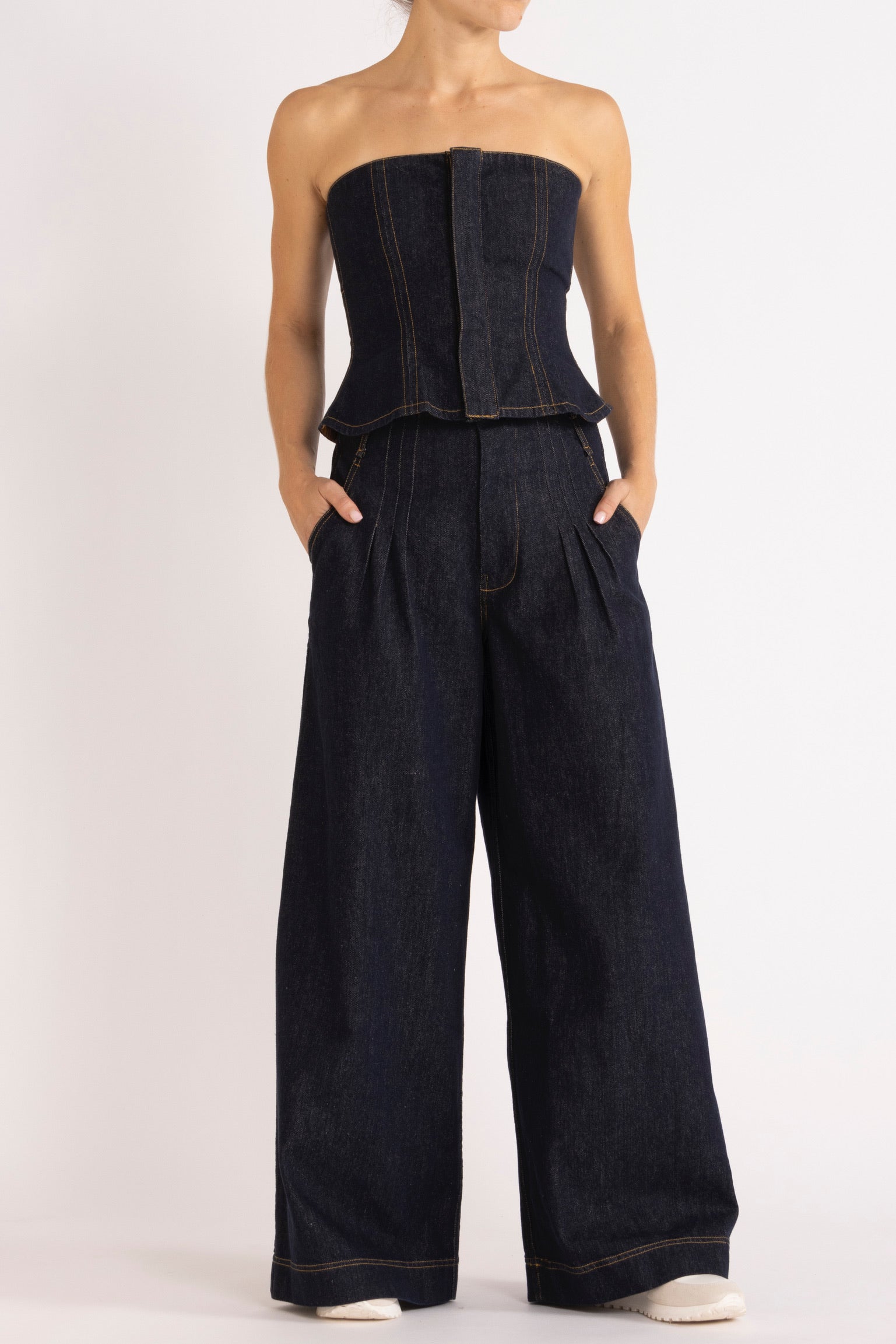 Fern Indigo Denim Bodice