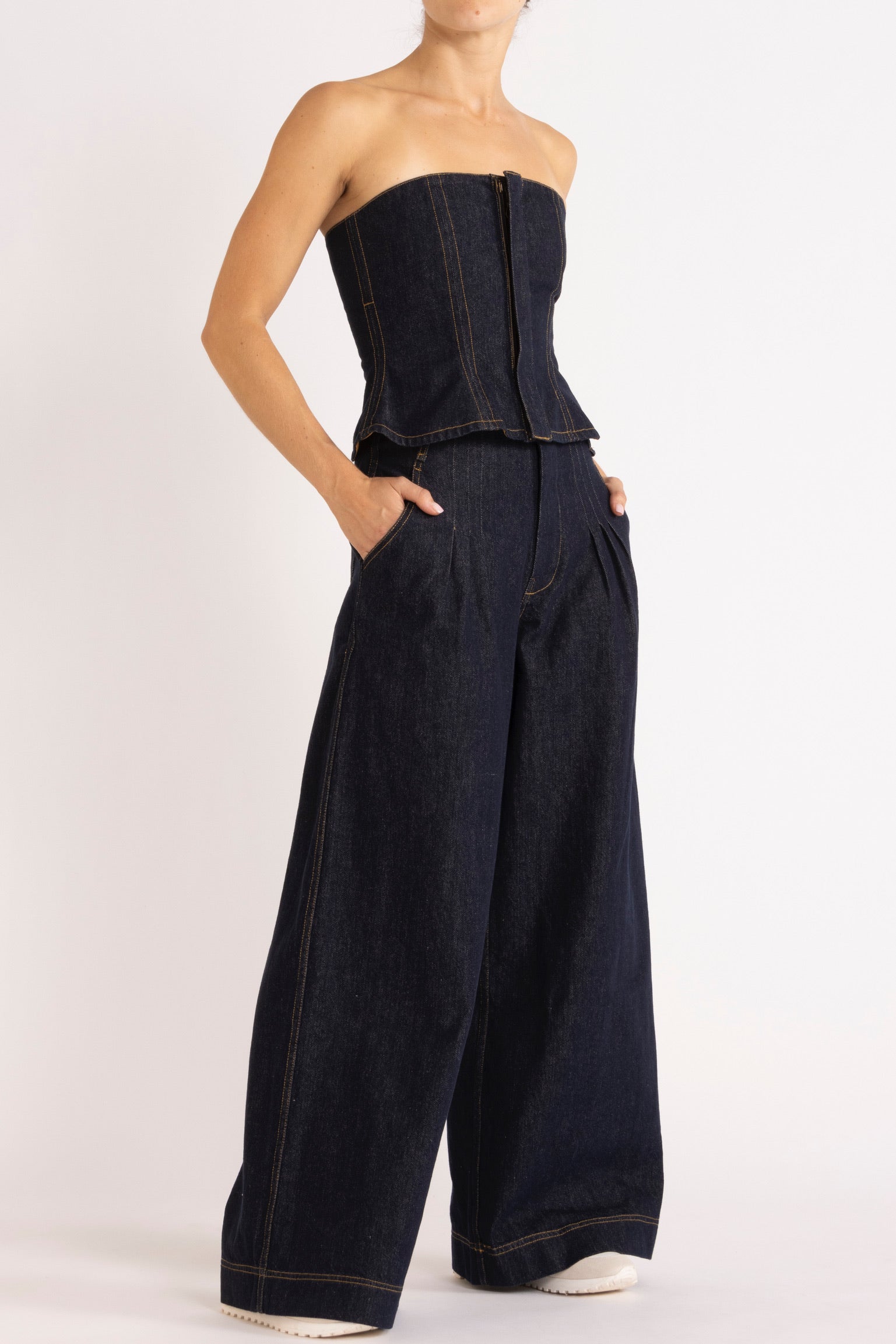 Fern Indigo Denim Bodice