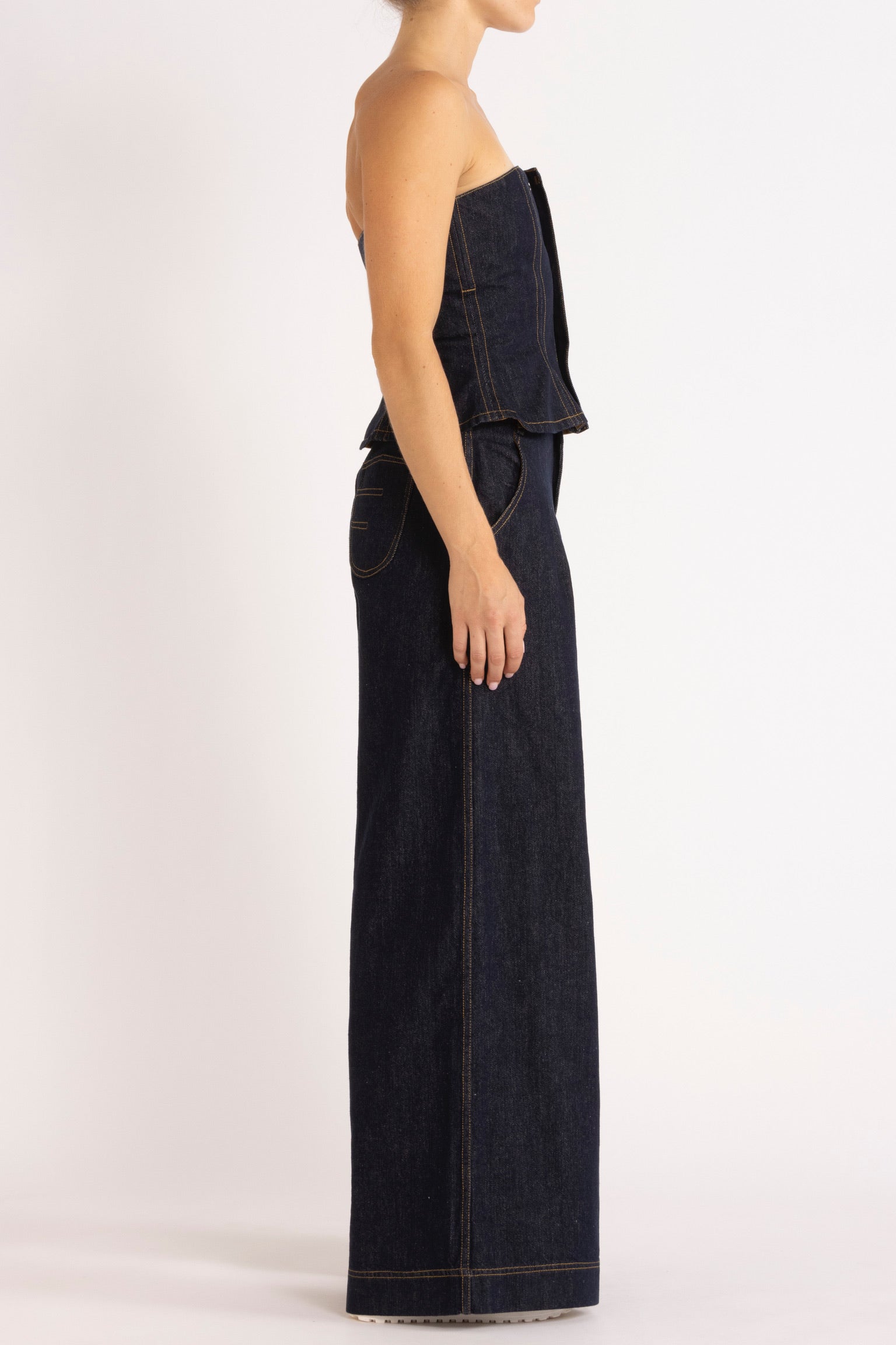 Fern Indigo Denim Bodice
