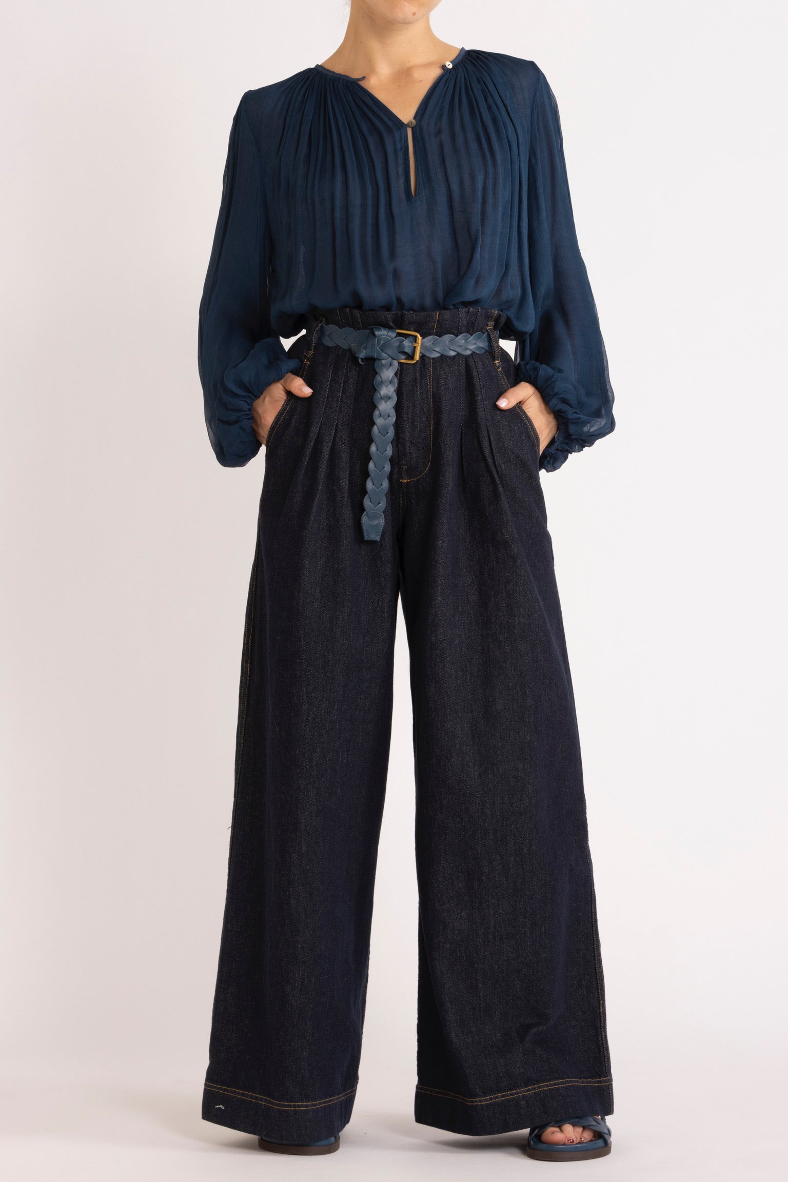 Fern Indigo Denim Wide Leg Jean