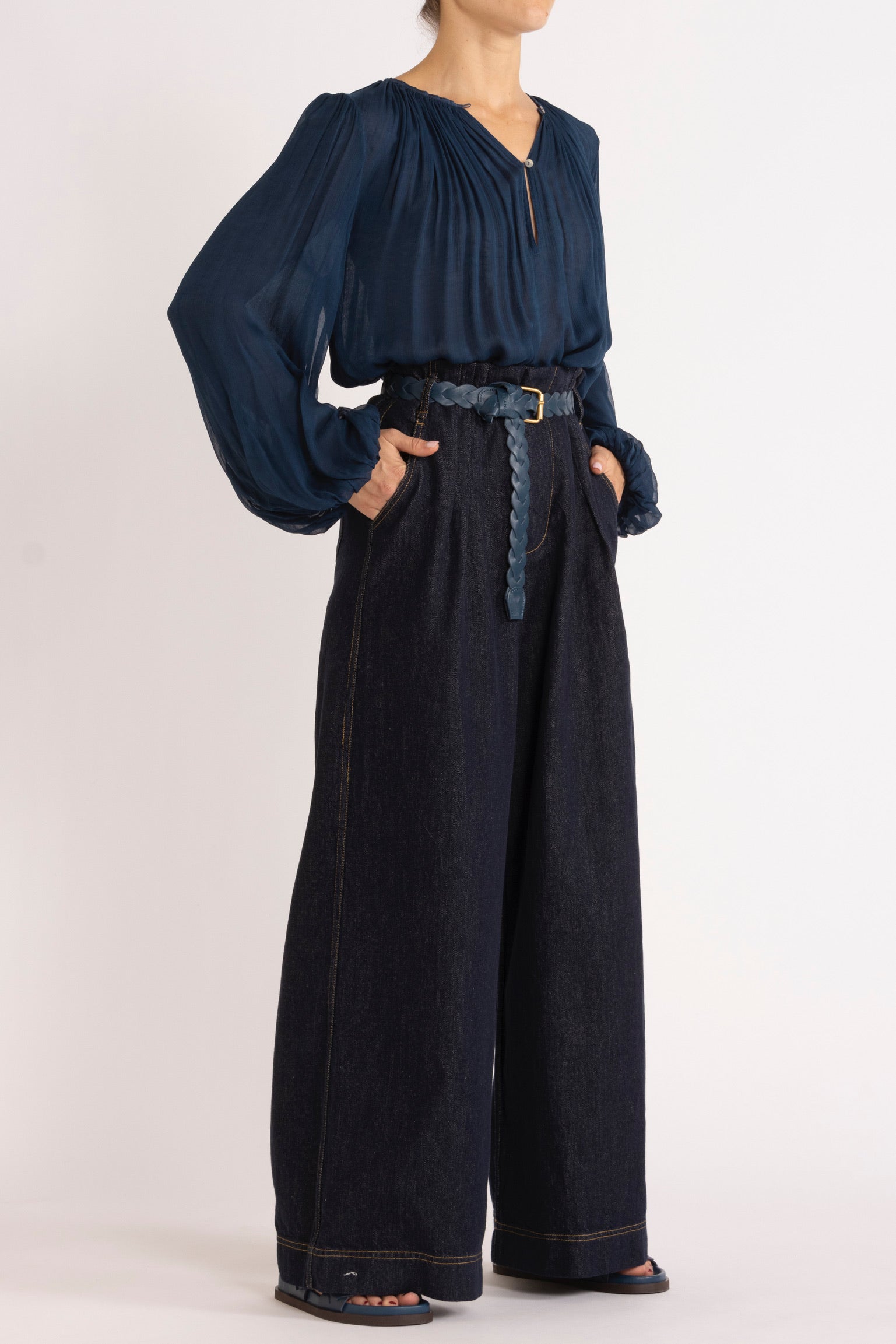 Fern Indigo Denim Wide Leg Jean