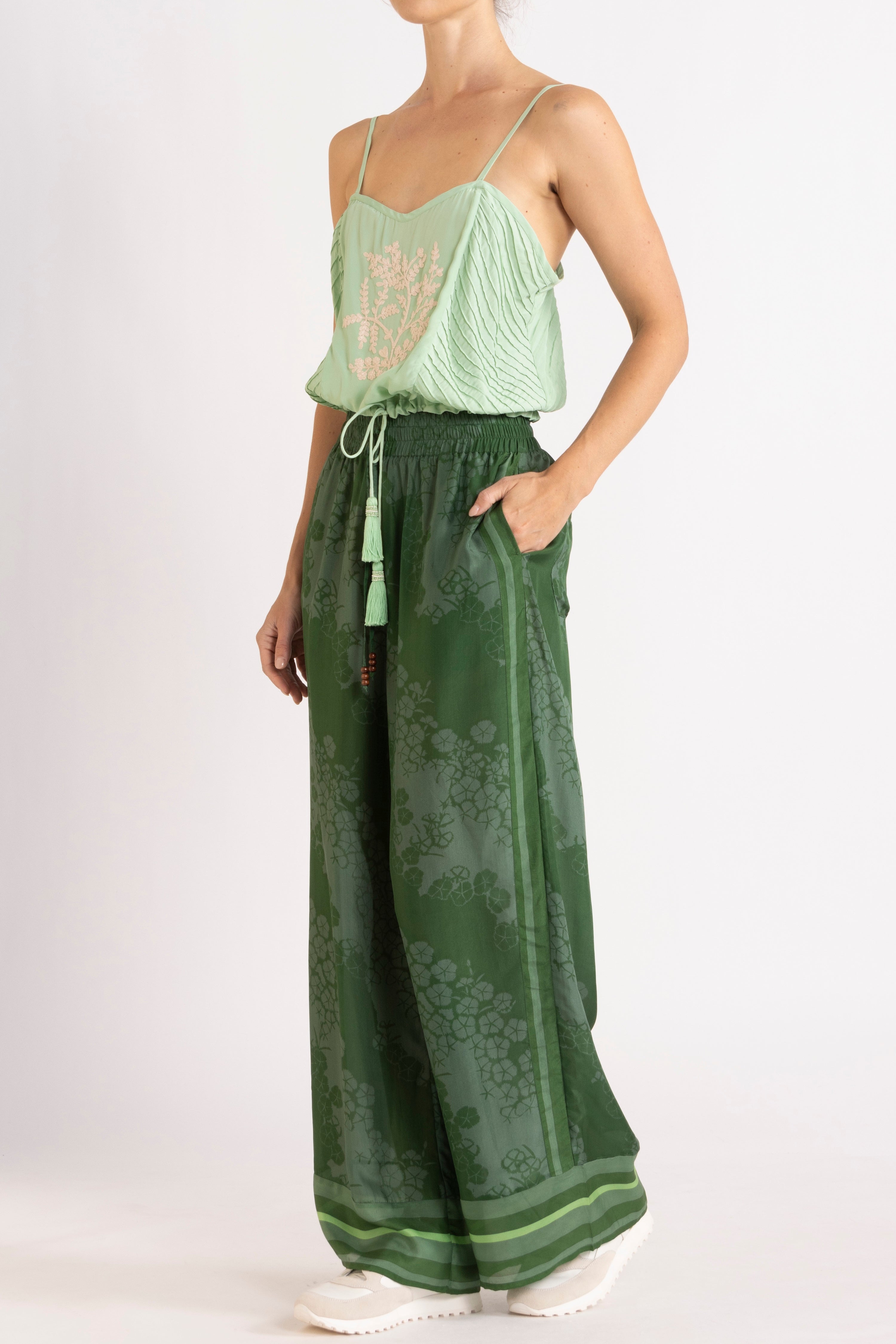 Arden Printed Silk Pant