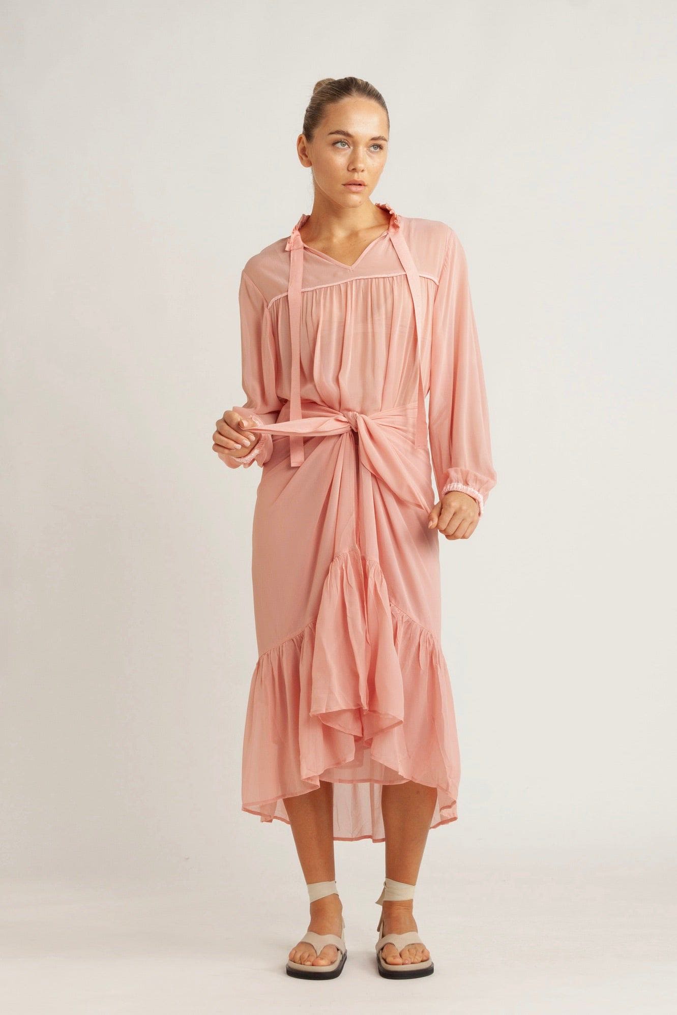 Tobi Chiffon Wrap Skirt Dress