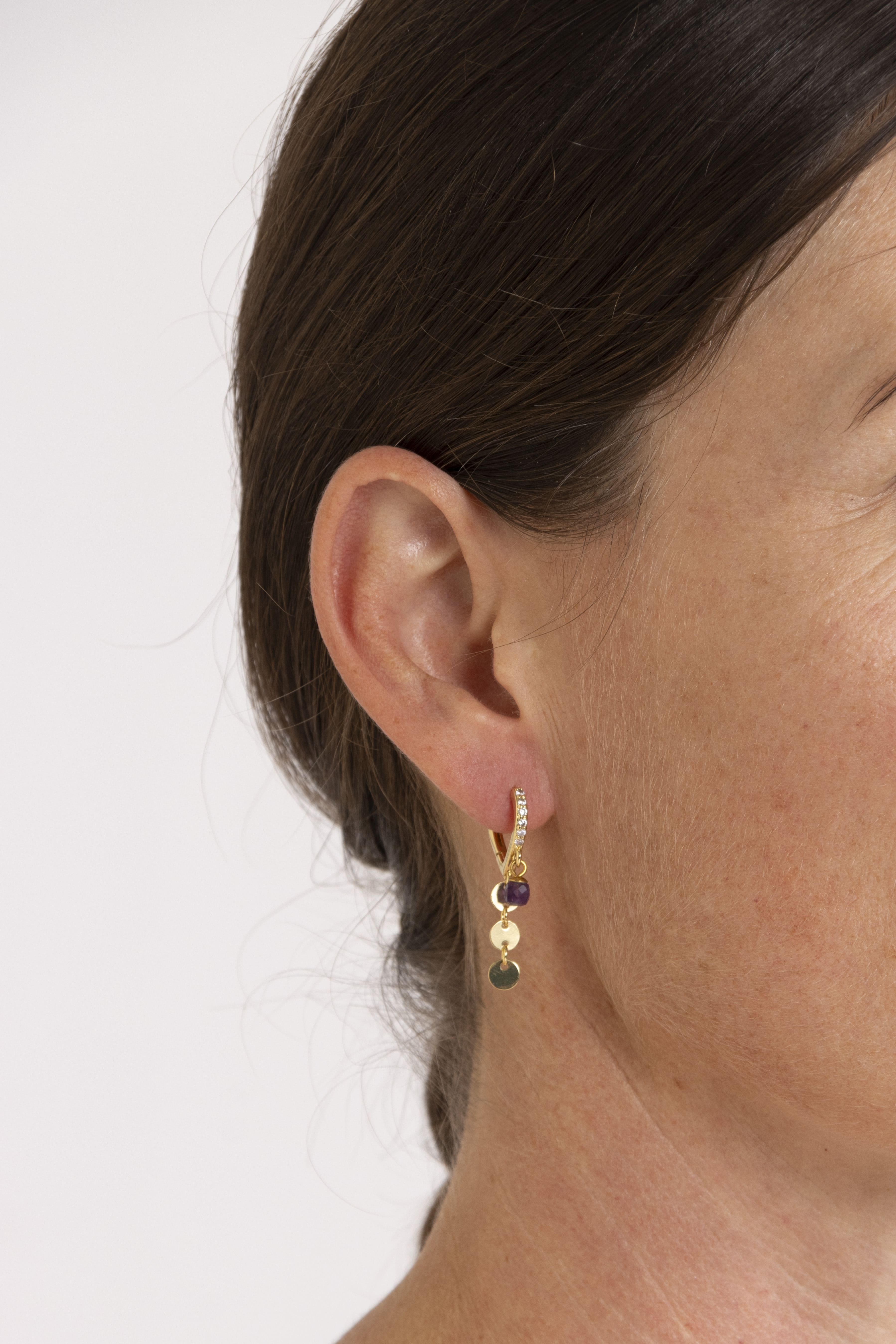 Gabbi Kelly Aventurine Huggie Earring