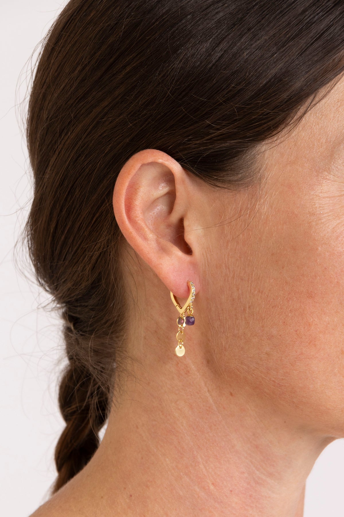 Gabbi Kelly Aventurine Huggie Earring