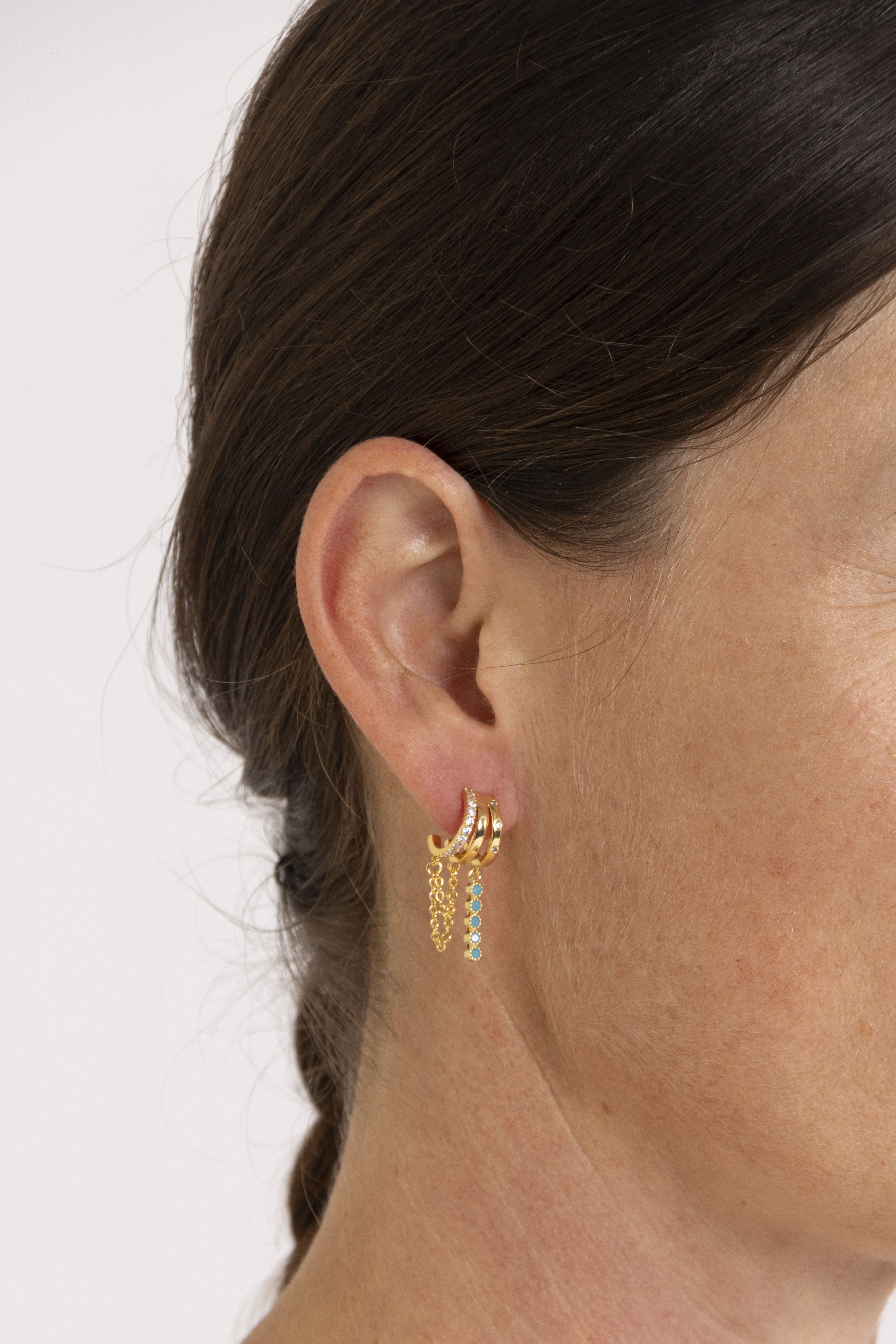 Gabbi Kelly Triple Huggie Earring