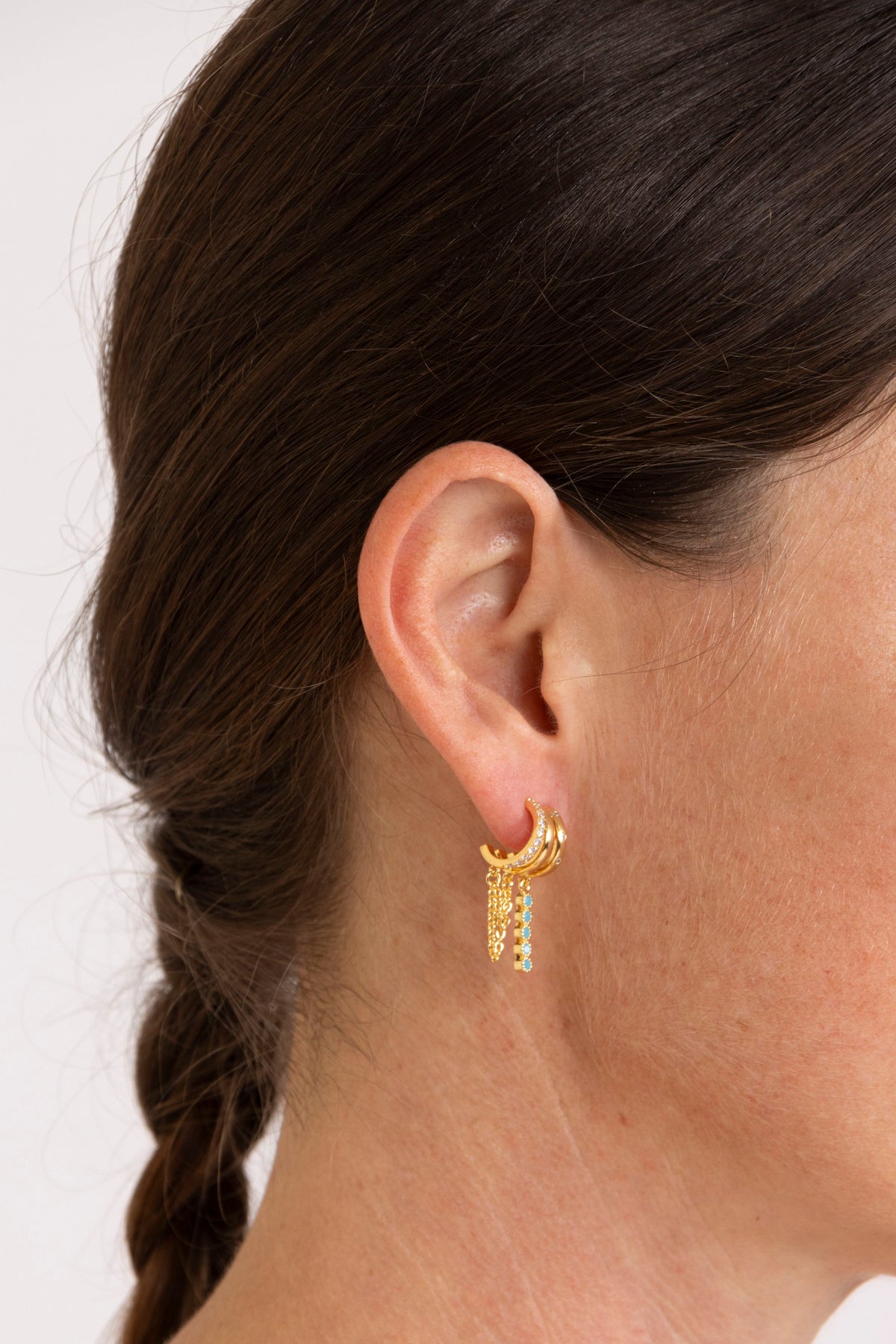 Gabbi Kelly Triple Huggie Earring