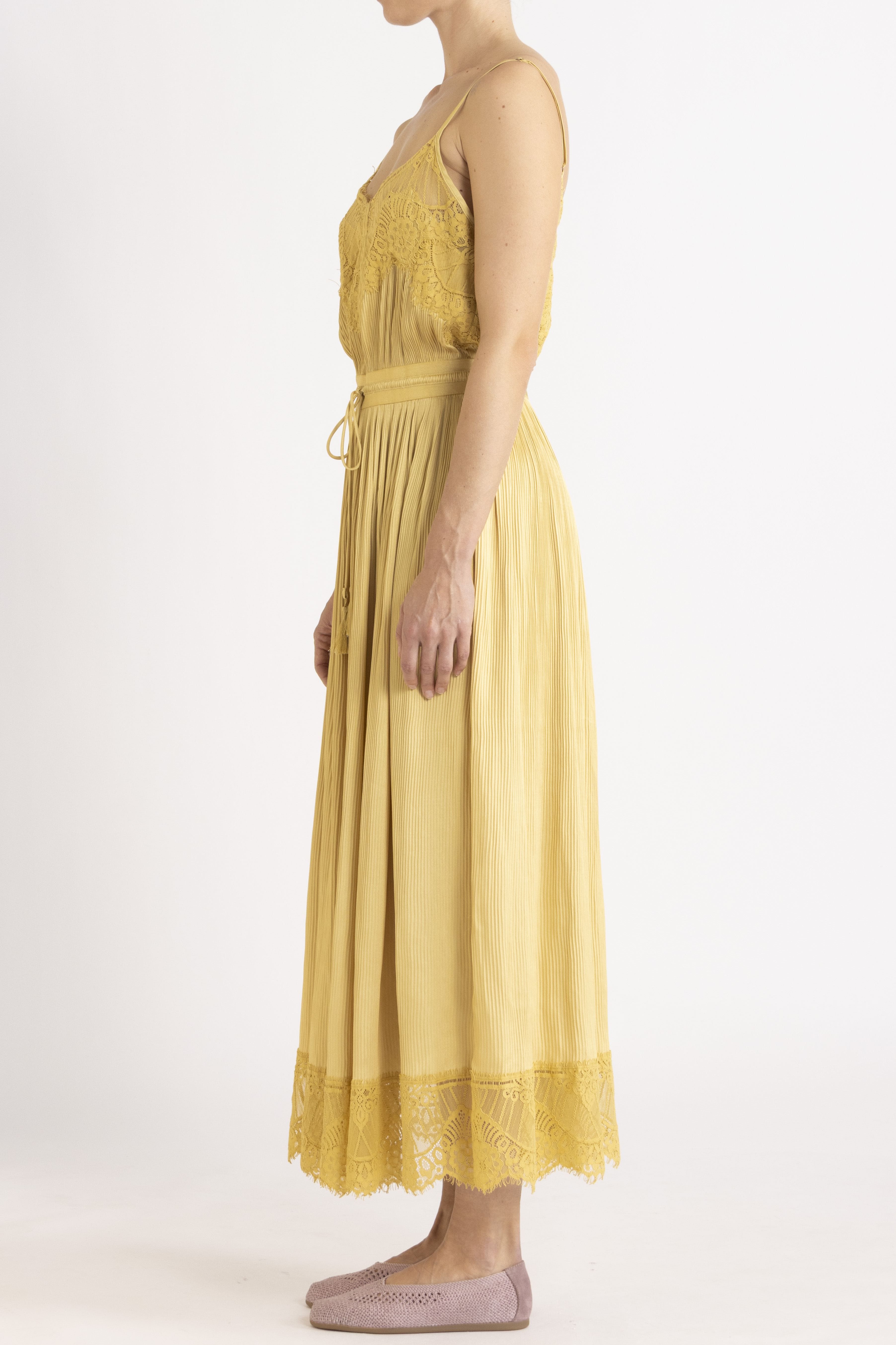 Valerie Lace Pleat Cami Dress