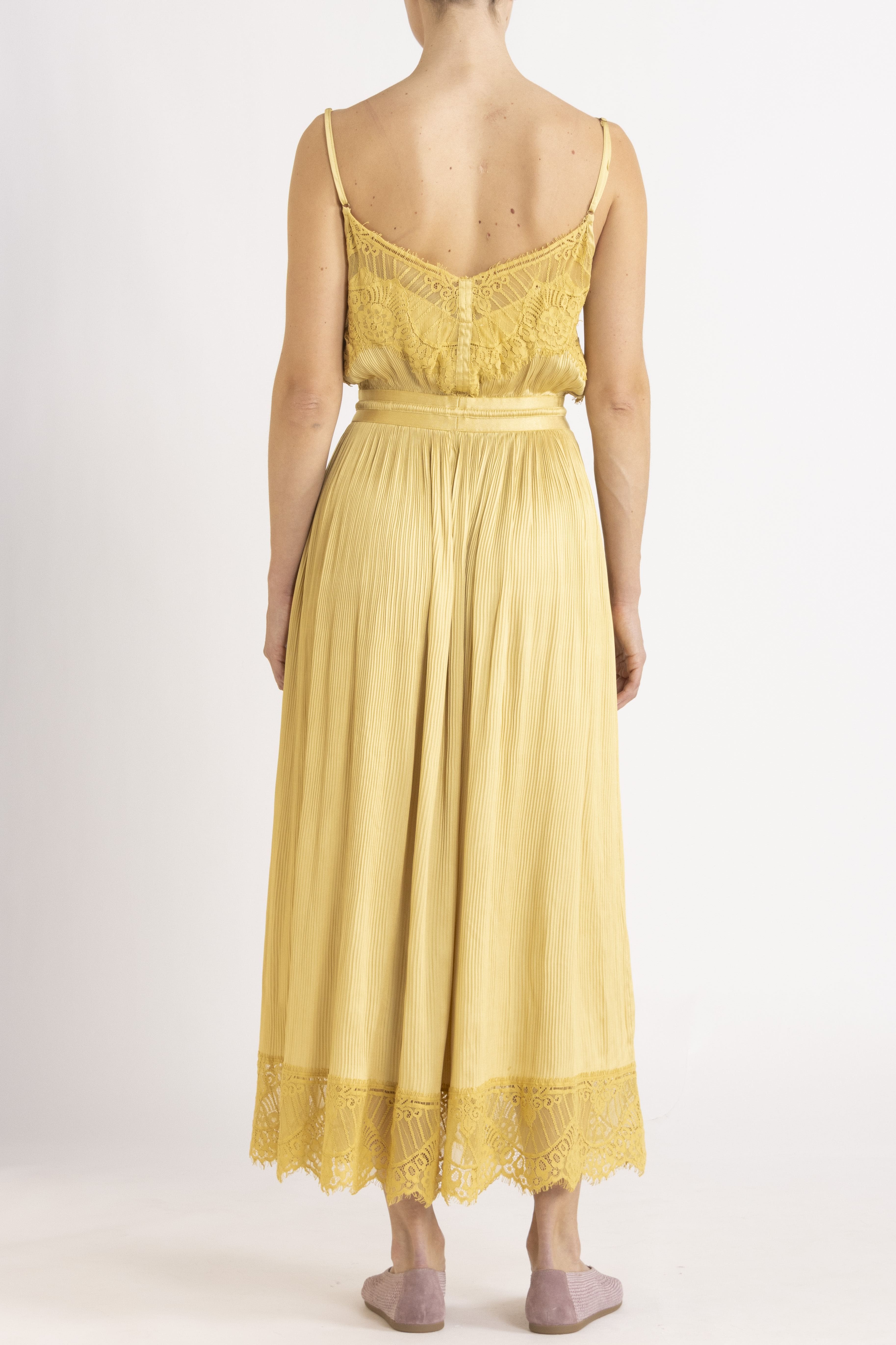 Valerie Lace Pleat Cami Dress