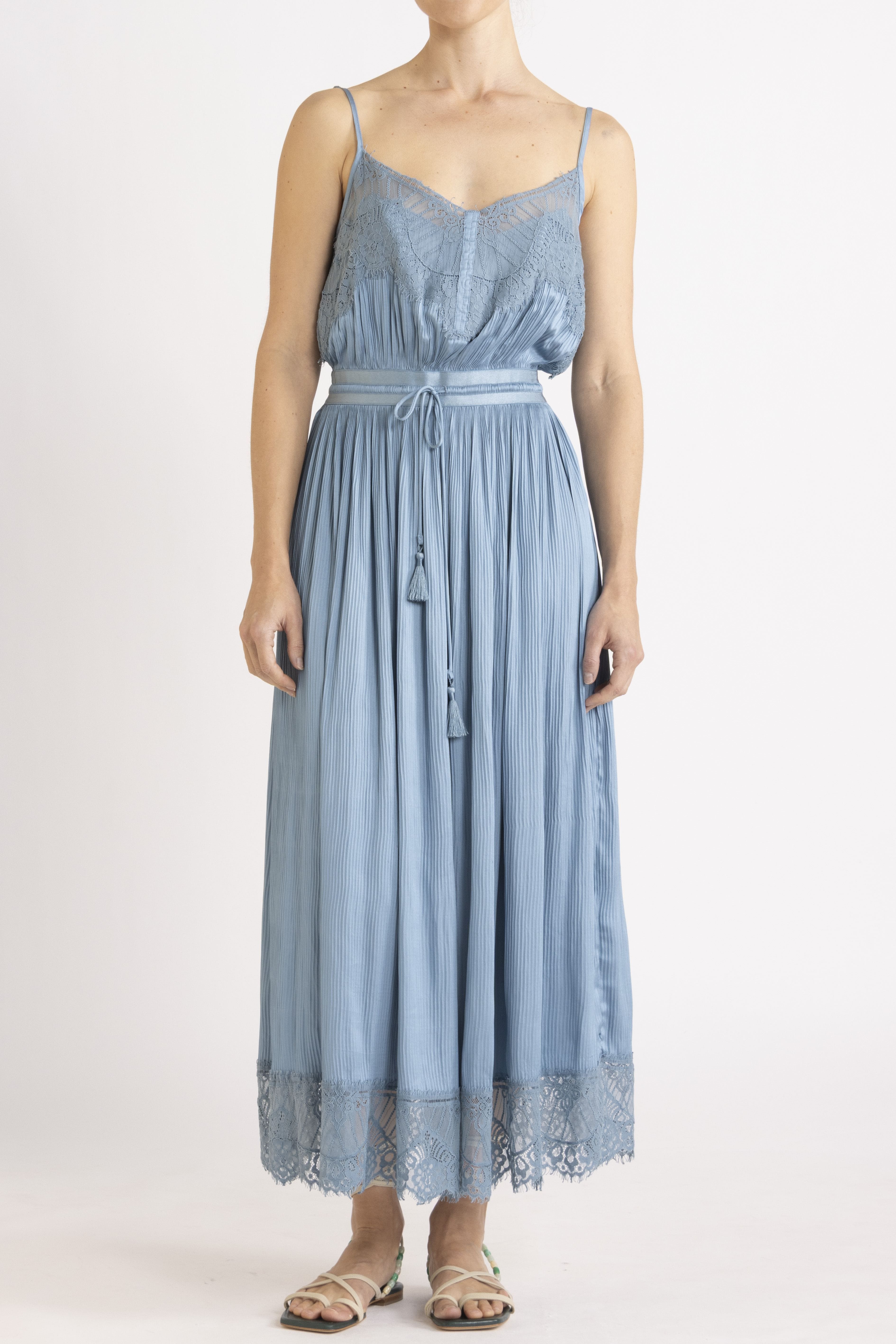 Valerie Lace Pleat Cami Dress