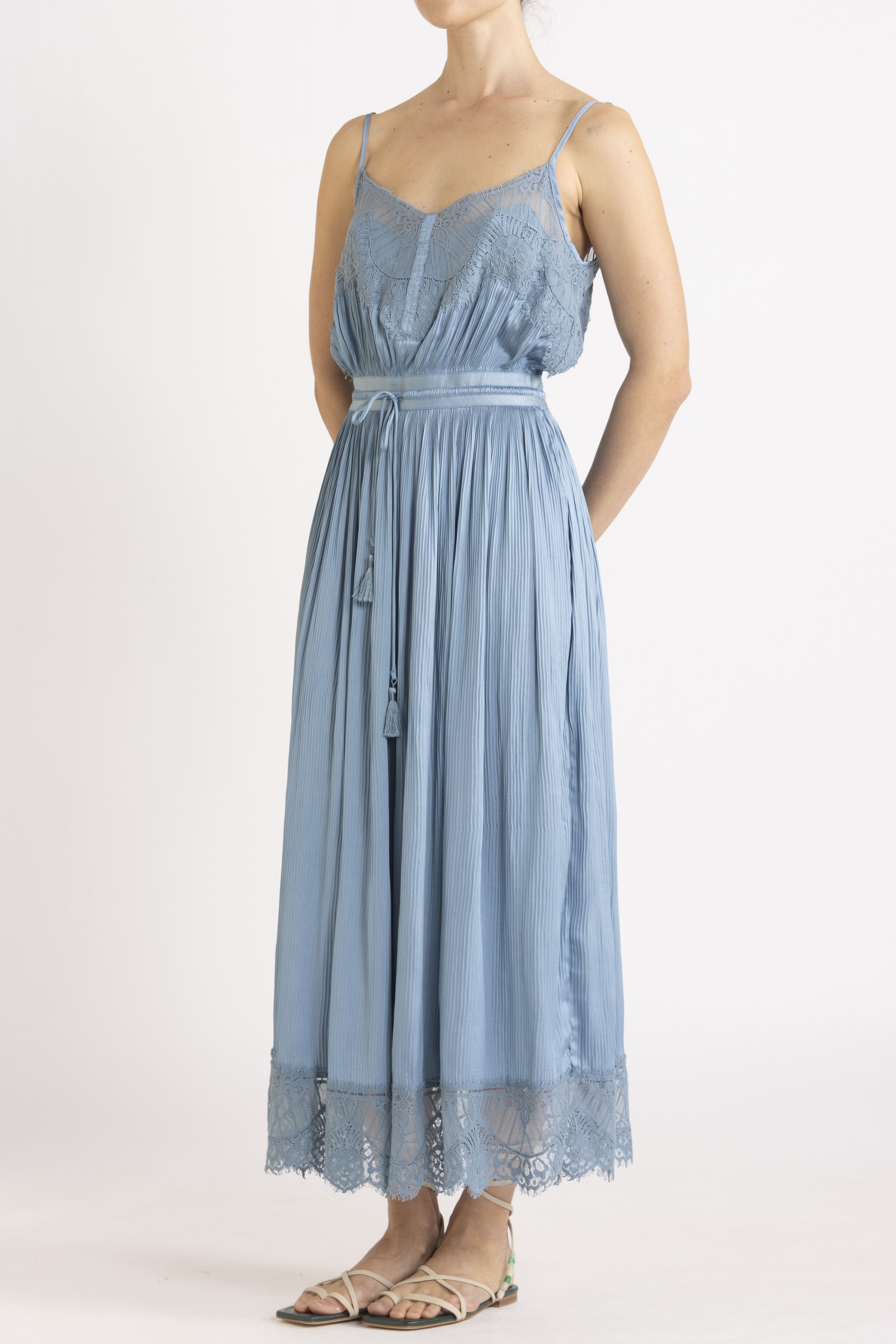 Valerie Lace Pleat Cami Dress