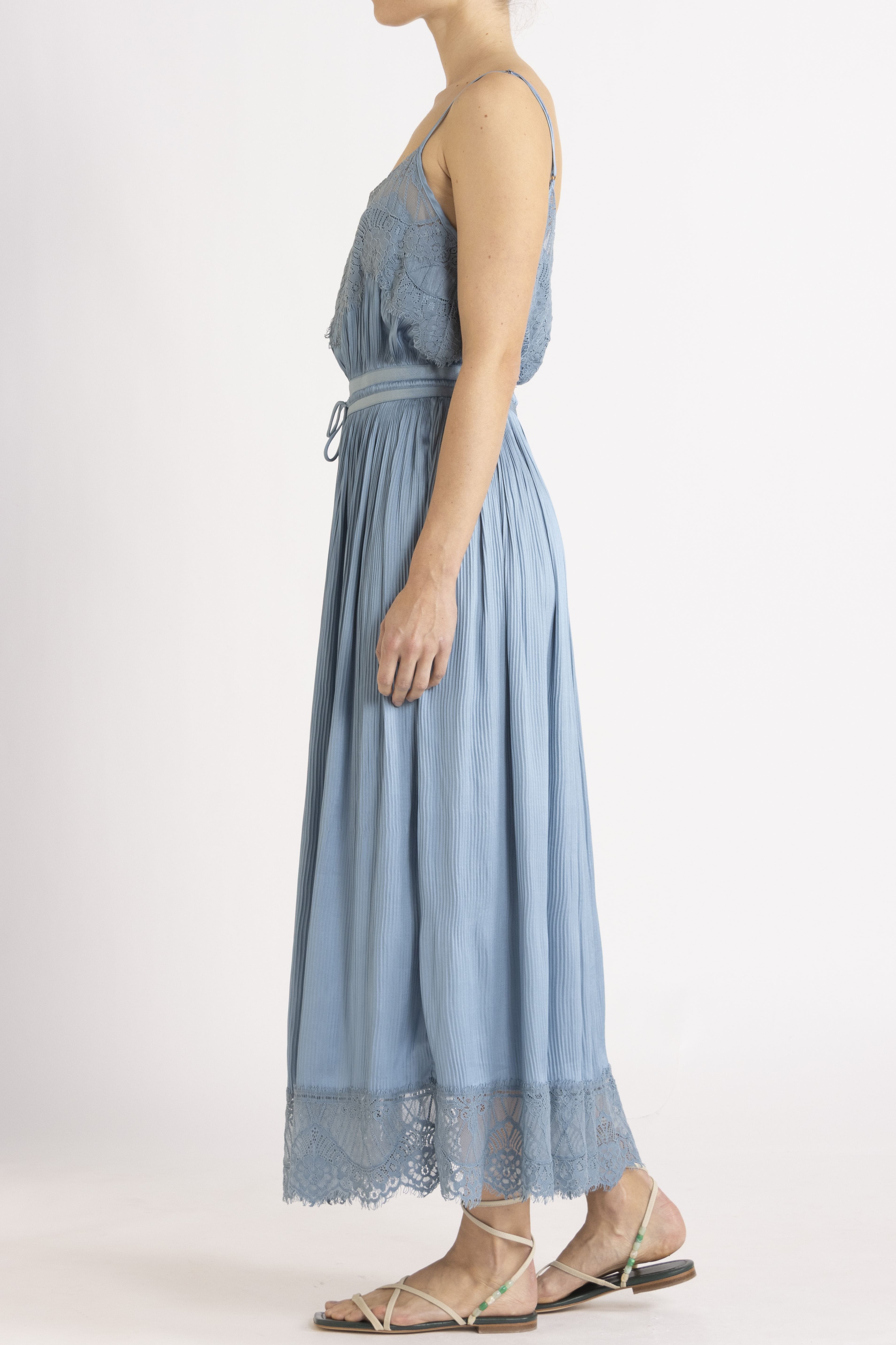Valerie Lace Pleat Cami Dress