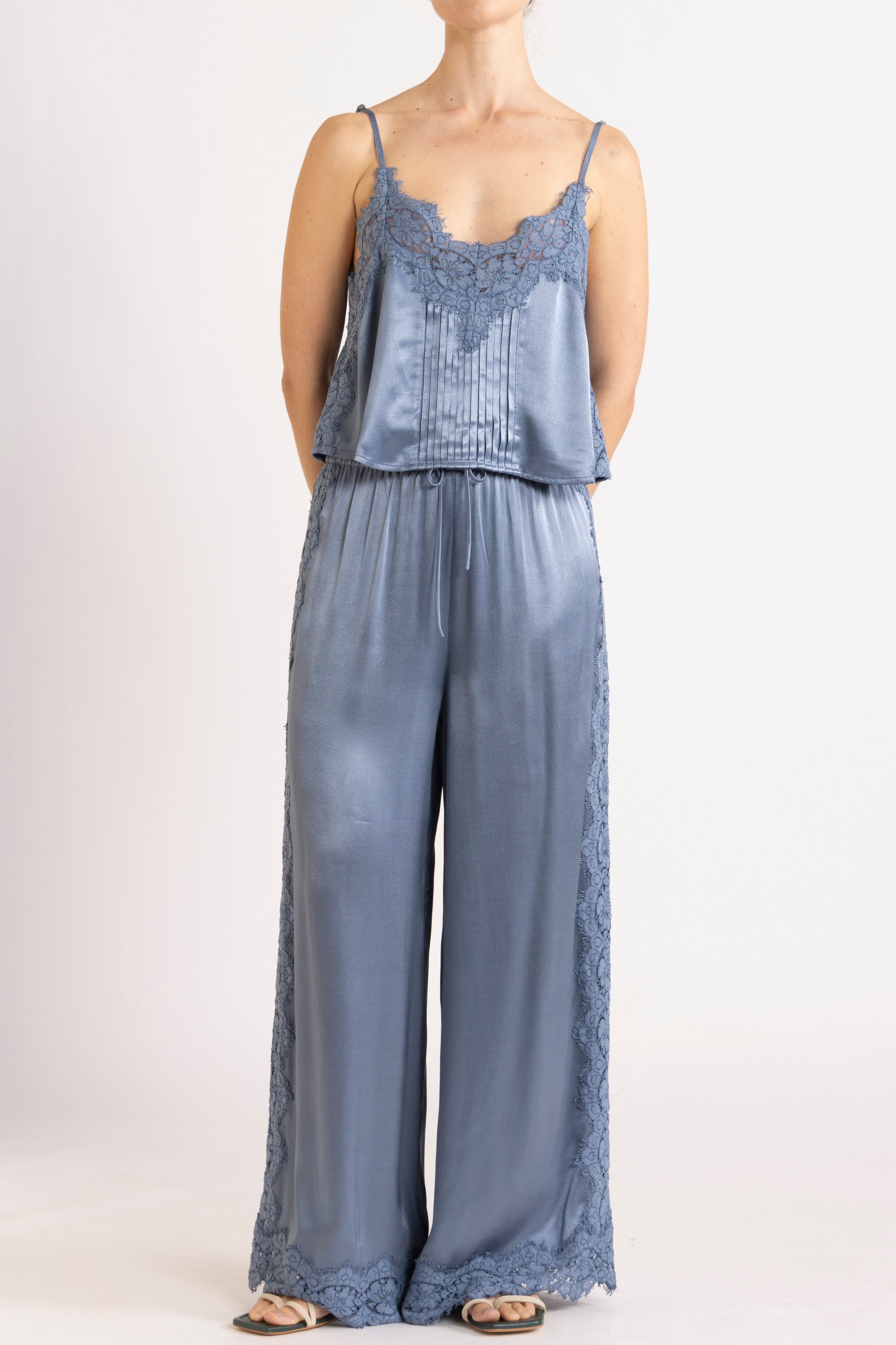 Lenny Satin Lace Pant