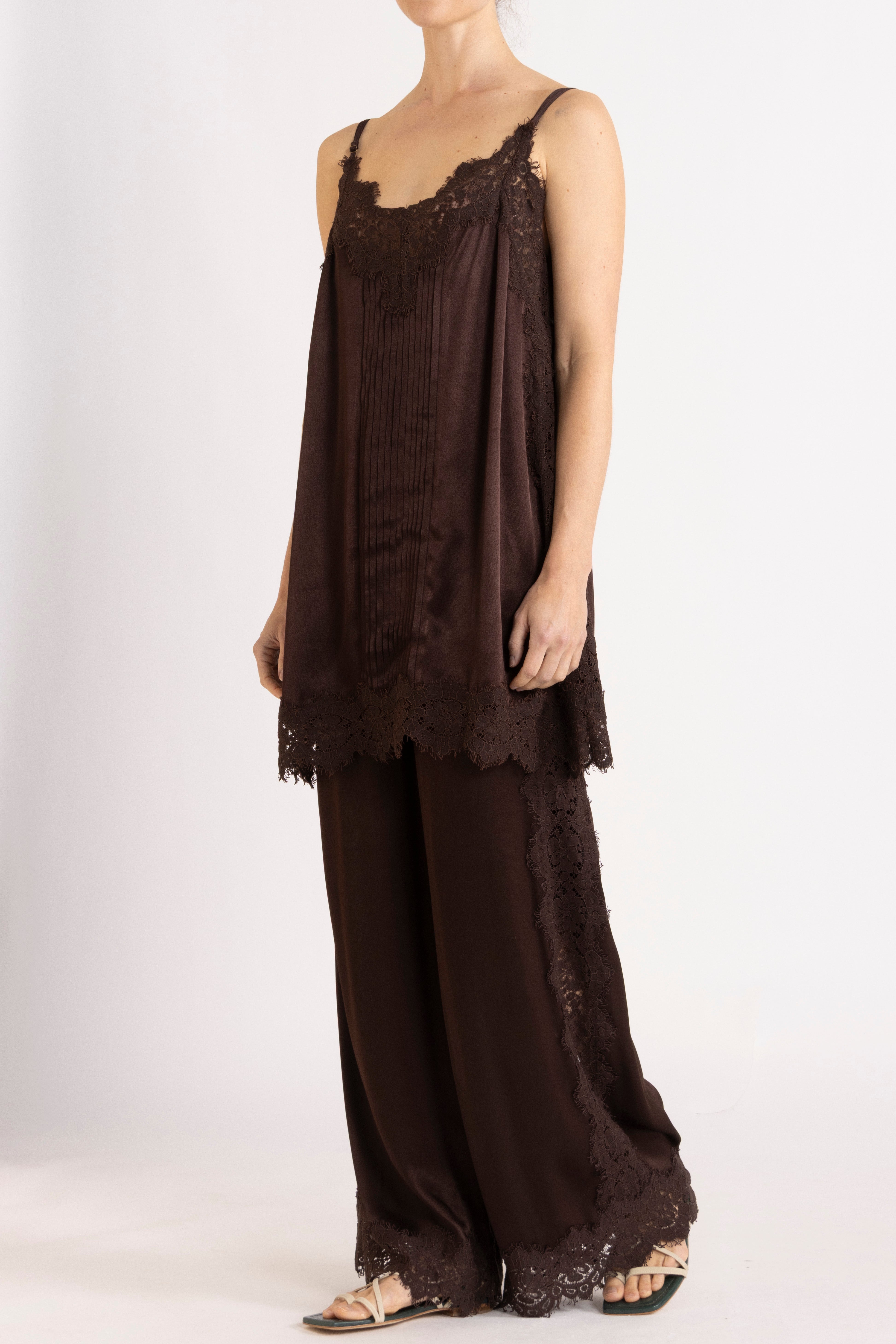 Lenny Satin Lace Short Slip Dress