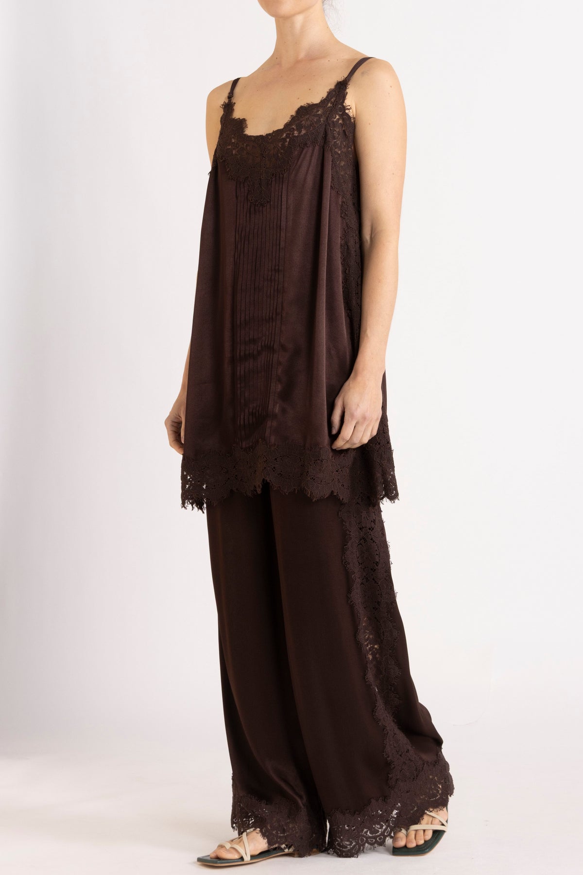 Lenny Satin Lace Short Slip Dress