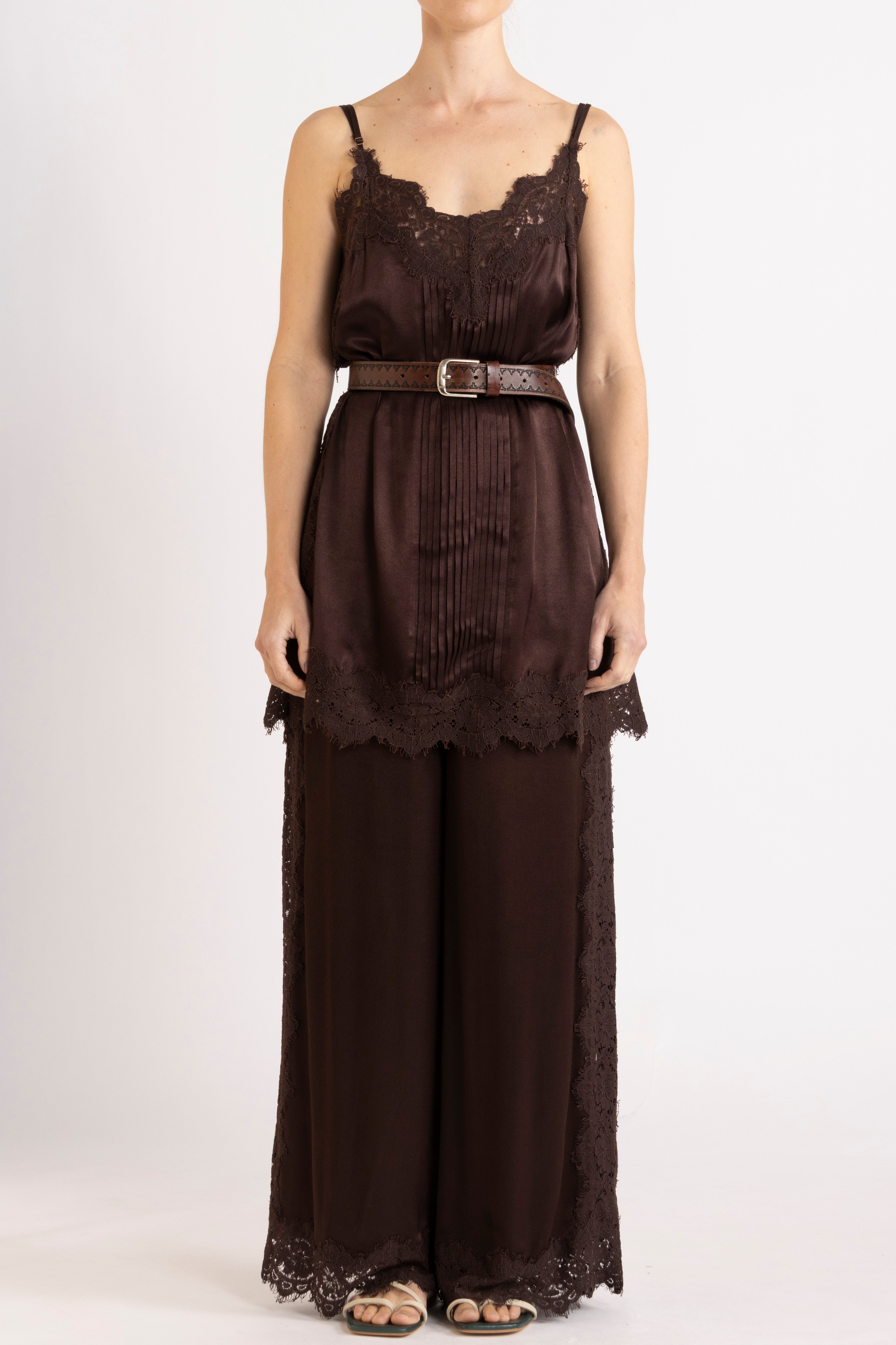 Lenny Satin Lace Short Slip Dress