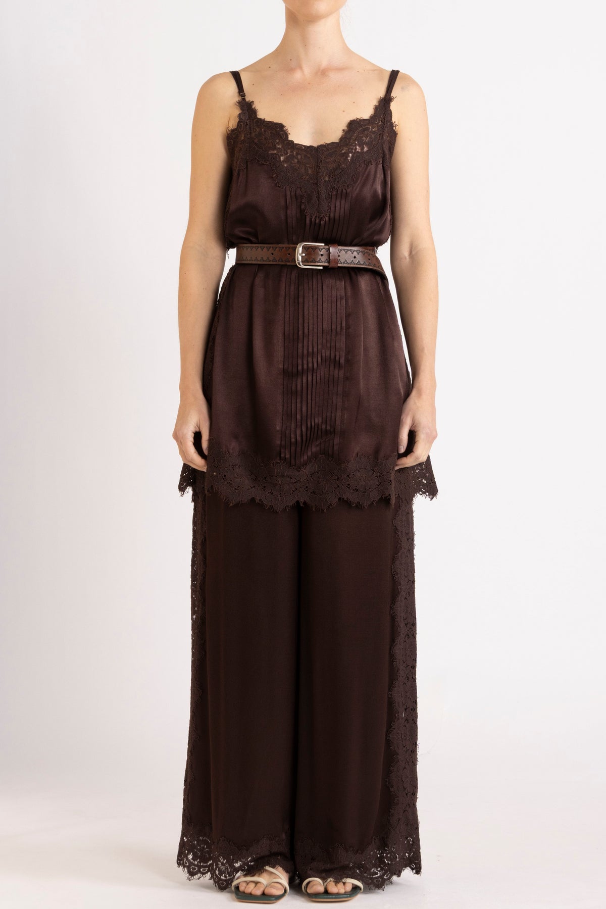 Lenny Satin Lace Short Slip Dress