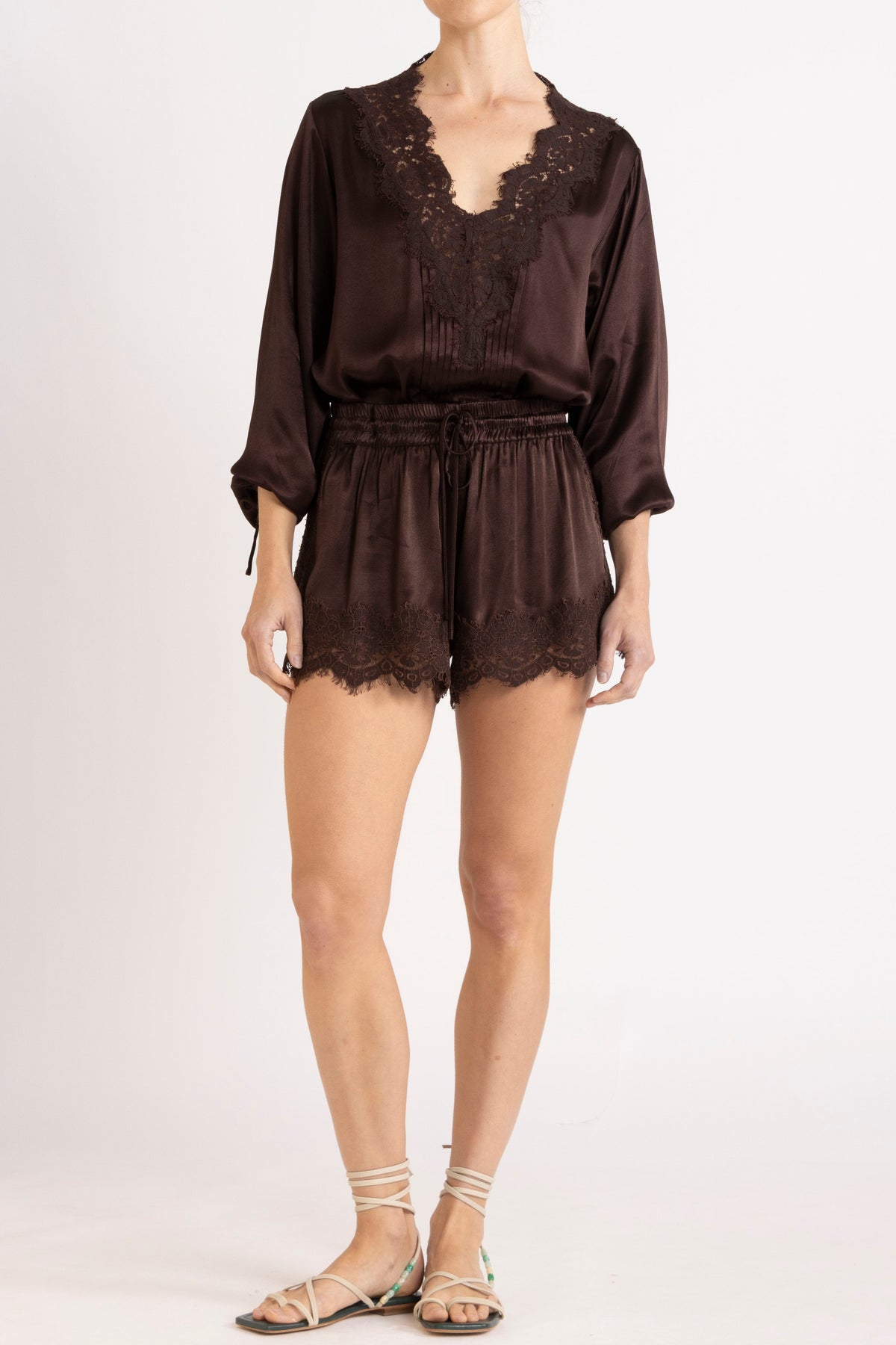 Lenny Satin Lace Short