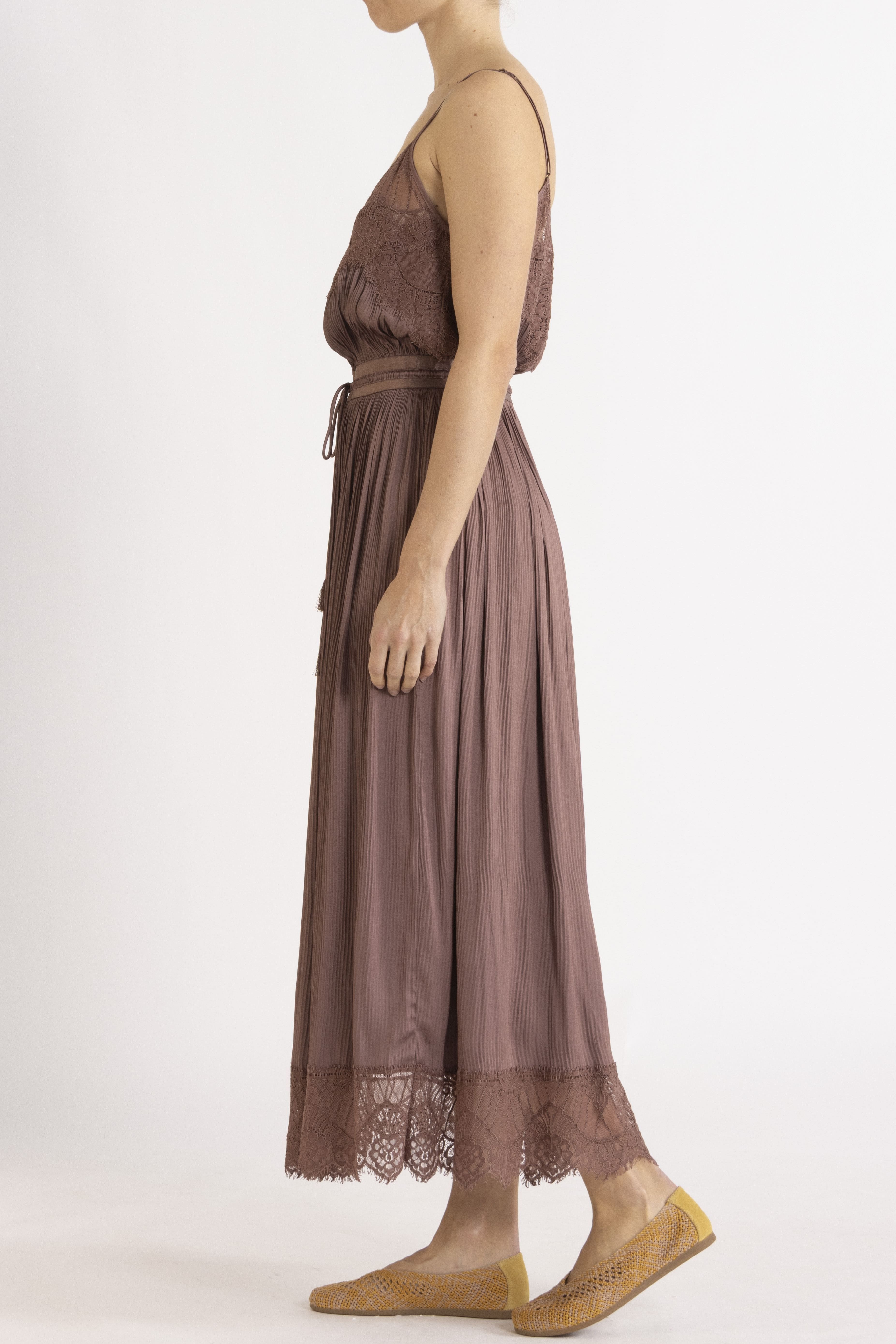 Valerie Lace Pleat Cami Dress
